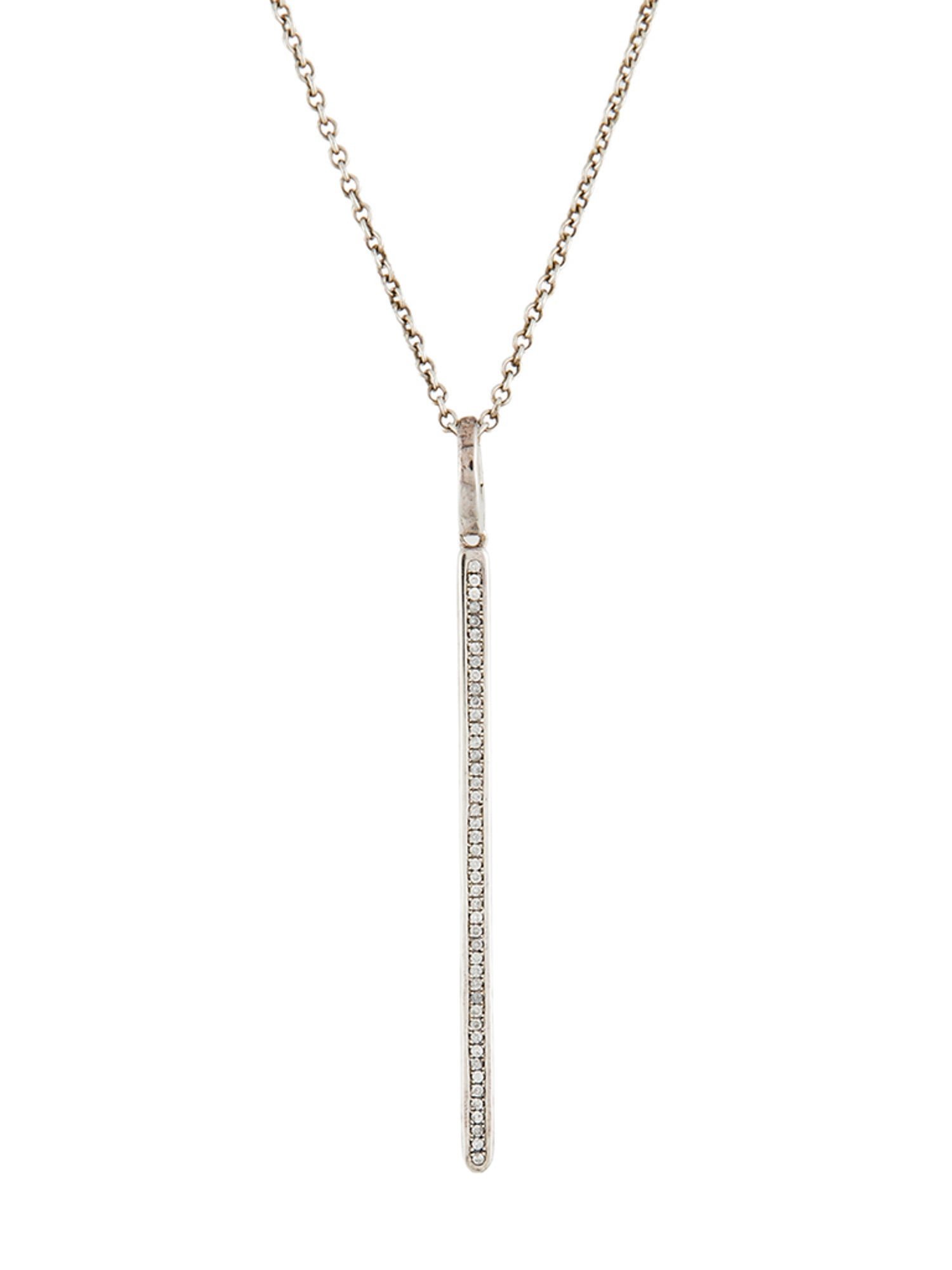Ippolita Diamond Bar Pendant Necklace