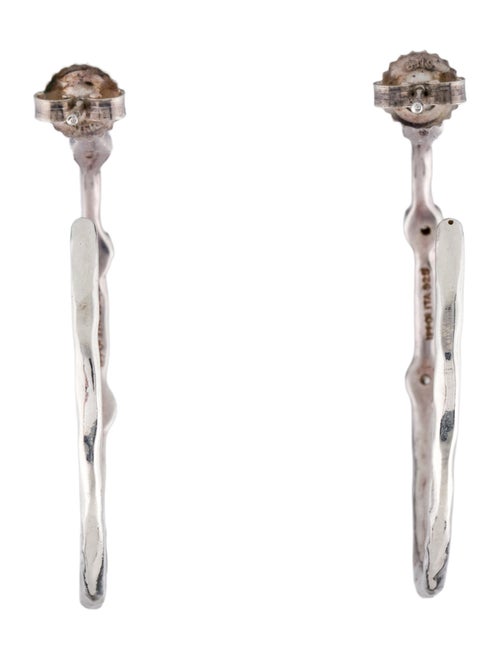 Ippolita Diamond Hammered Hoop Earrings