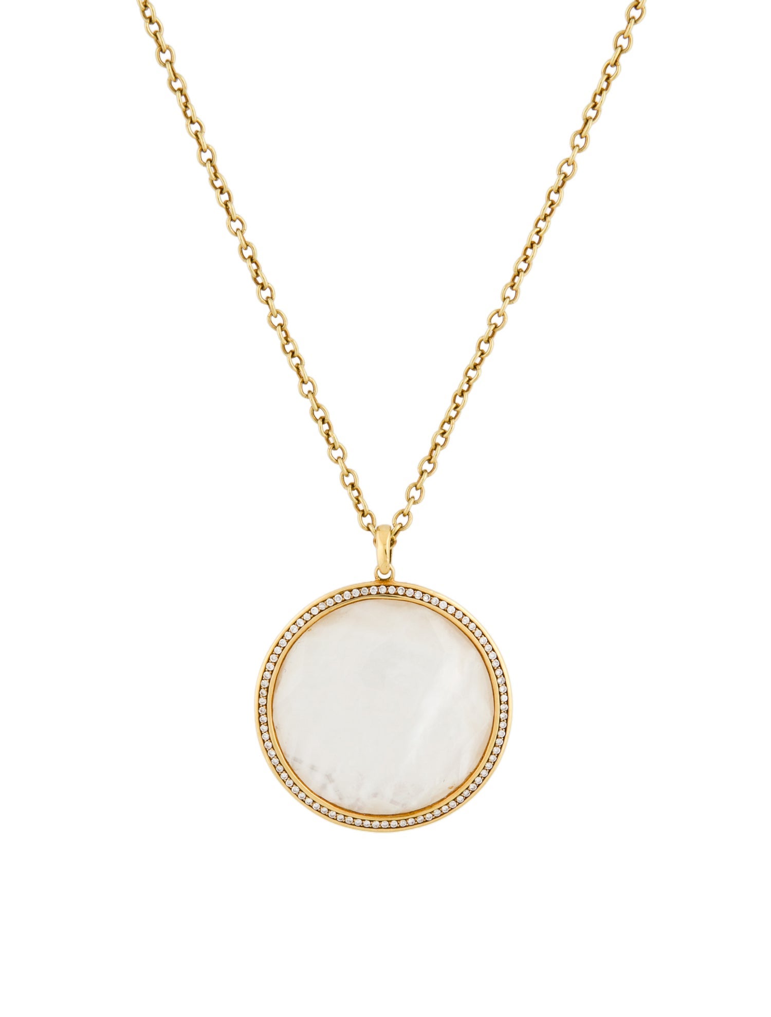 Ippolita 18K Diamond & Mother Of Pearl Doublet Pendant Necklace