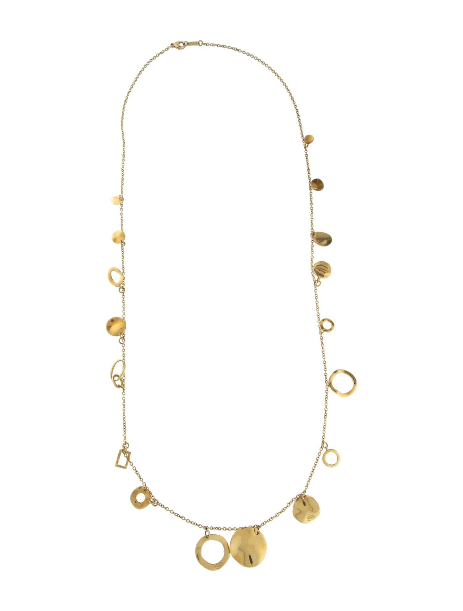 Ippolita 18K Wavy Disc Long Station Necklace