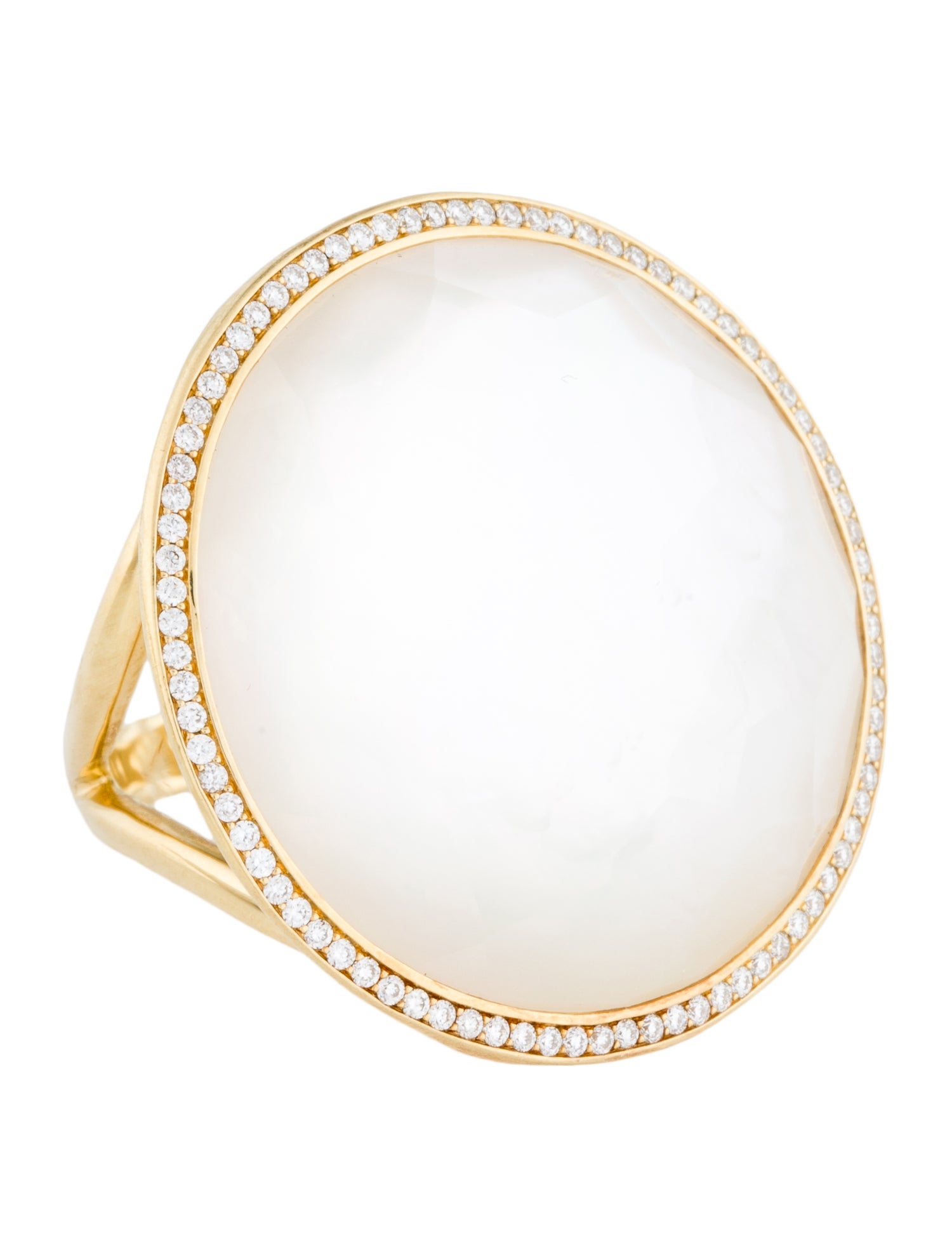 Ippolita 18K Mother of Pearl, Quartz Doublet & Diamond Large Lollipop Ring