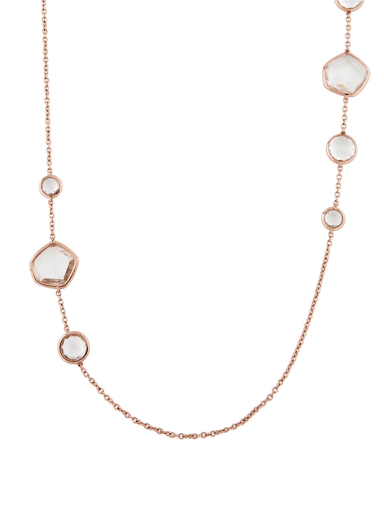 Ippolita Quartz Rosé Station Necklace