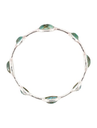 Ippolita Composite Turquoise & Quartz Doublet 8 Stone Bangle Bracelet
