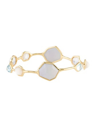 Ippolita 18K Mother of Pearl, Chalcedony, Quartz & Topaz Bangle