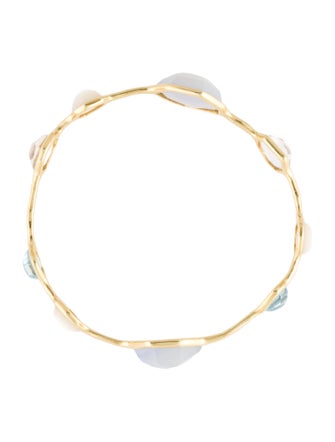 Ippolita 18K Mother of Pearl, Chalcedony, Quartz & Topaz Bangle