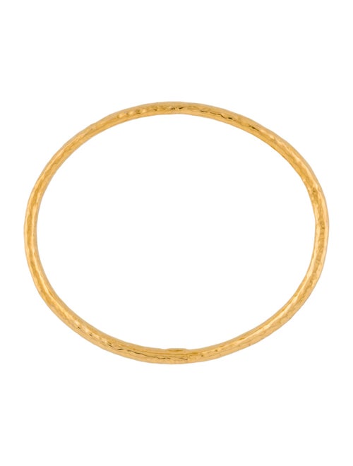 Ippolita 18K Hammered Flat Bangle Bracelet