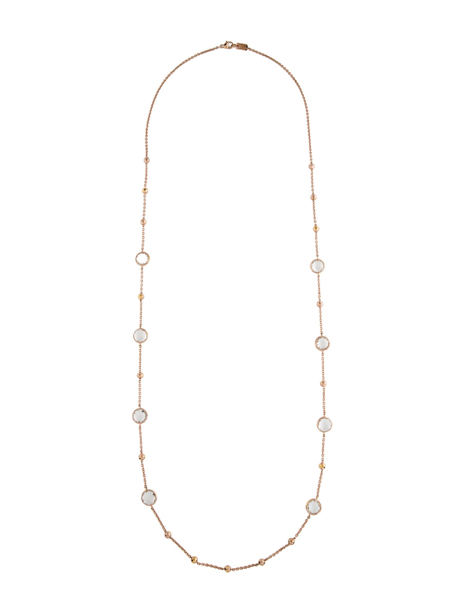 Ippolita Quartz Rosé Paillette Lollipop Station Necklace