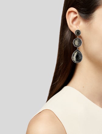 Ippolita Quartz & Pyrite Doublet Drop Earrings
