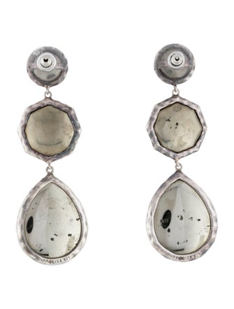 Ippolita Quartz & Pyrite Doublet Drop Earrings