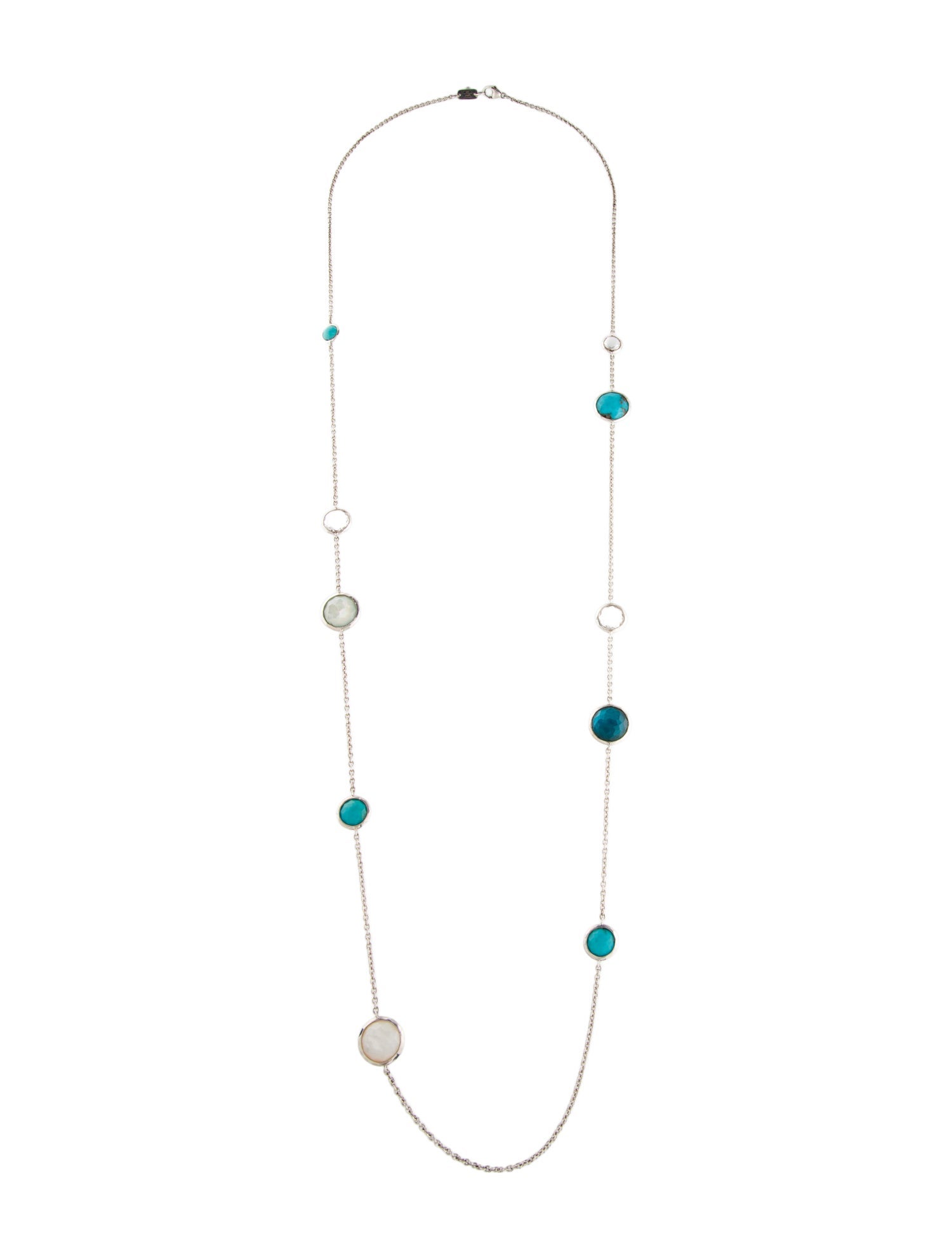 Ippolita Mother of Pearl, Quartz & Turquoise Station Necklace