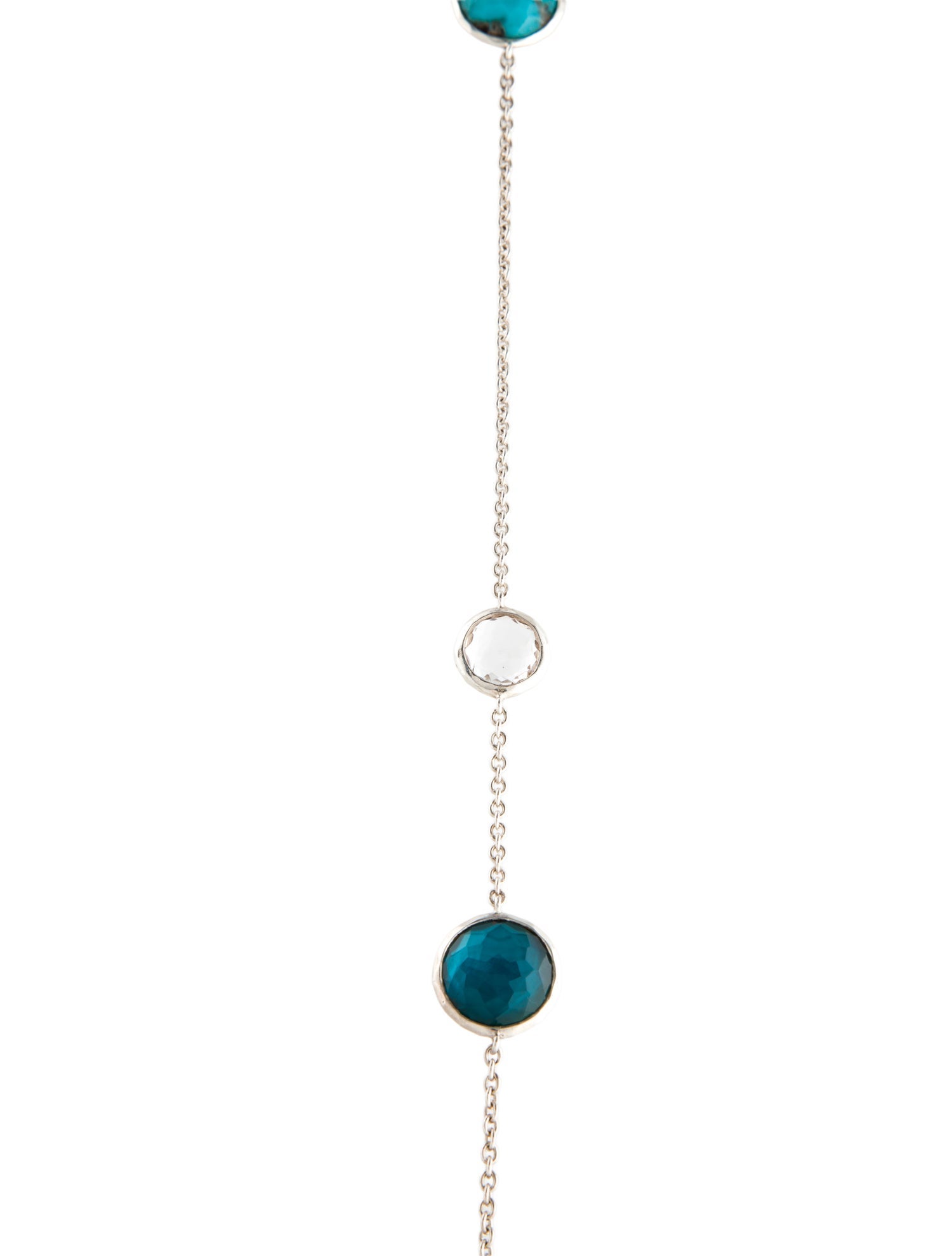 Ippolita Mother of Pearl, Quartz & Turquoise Station Necklace