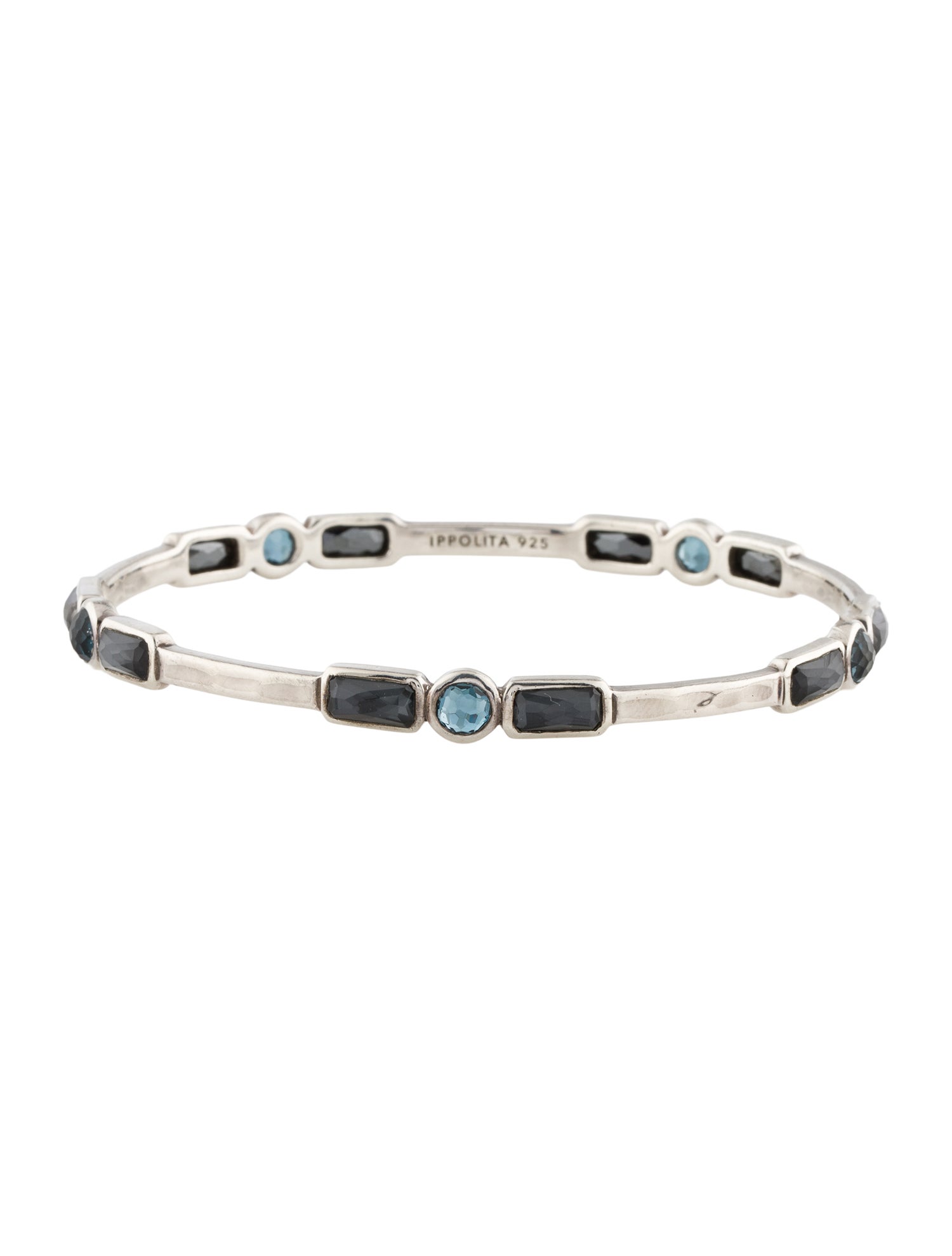 Ippolita Topaz, Quartz & Hematite 15-Stone Station Bangle