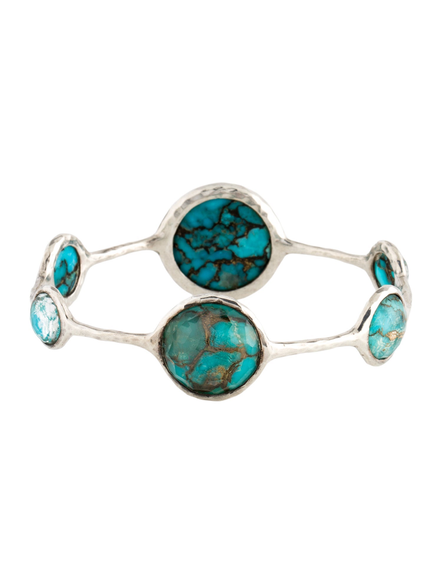 Ippolita Turquoise & Quartz Doublet Bangle Bracelet
