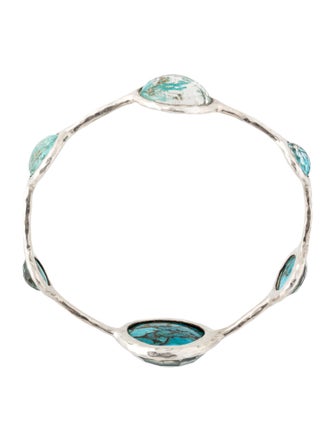Ippolita Turquoise & Quartz Doublet Bangle Bracelet