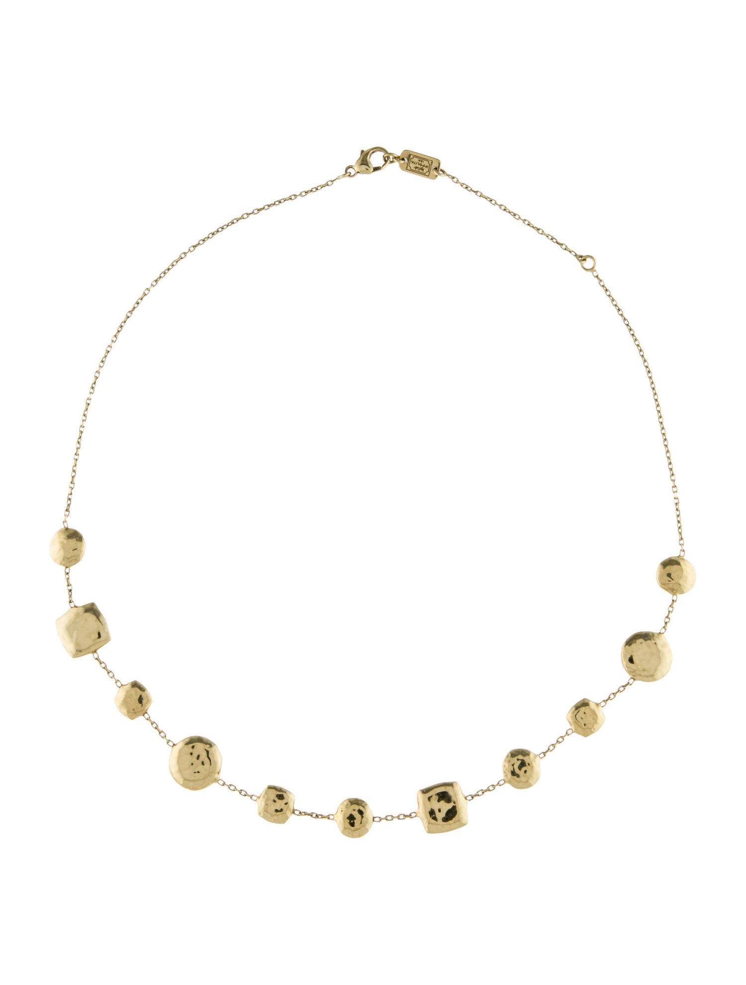 Ippolita 18K Short Hammered Pinball Station Necklace