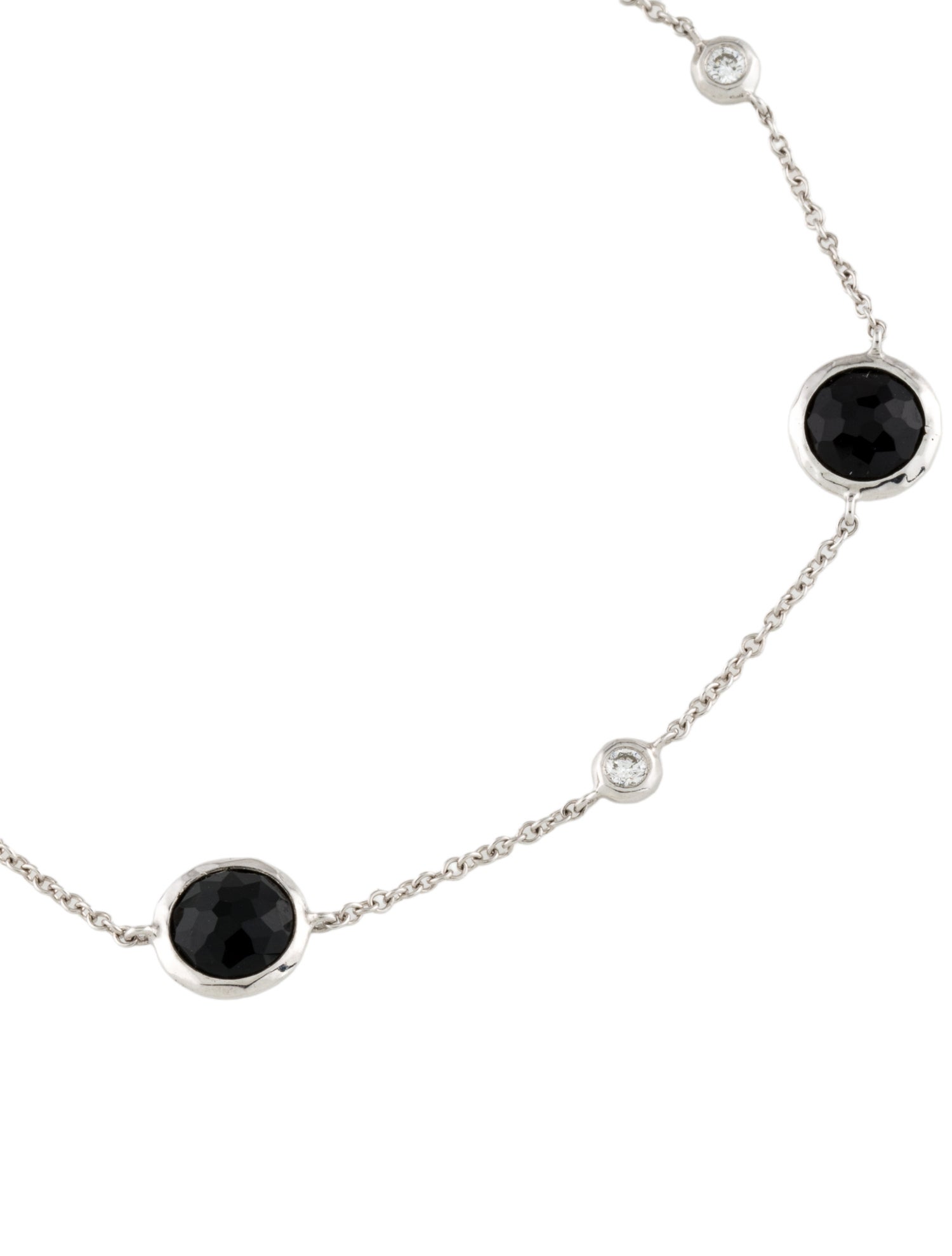 Ippolita Onyx & Diamond Station Bracelet