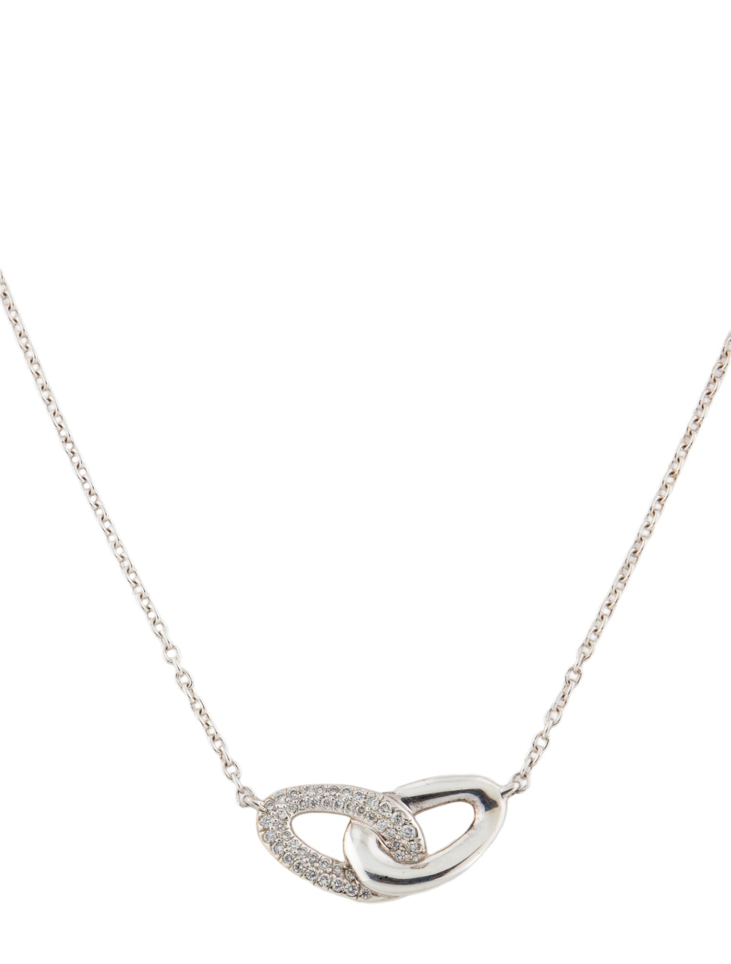 Ippolita Diamond Cherish Interlocking Link Pendant Necklace