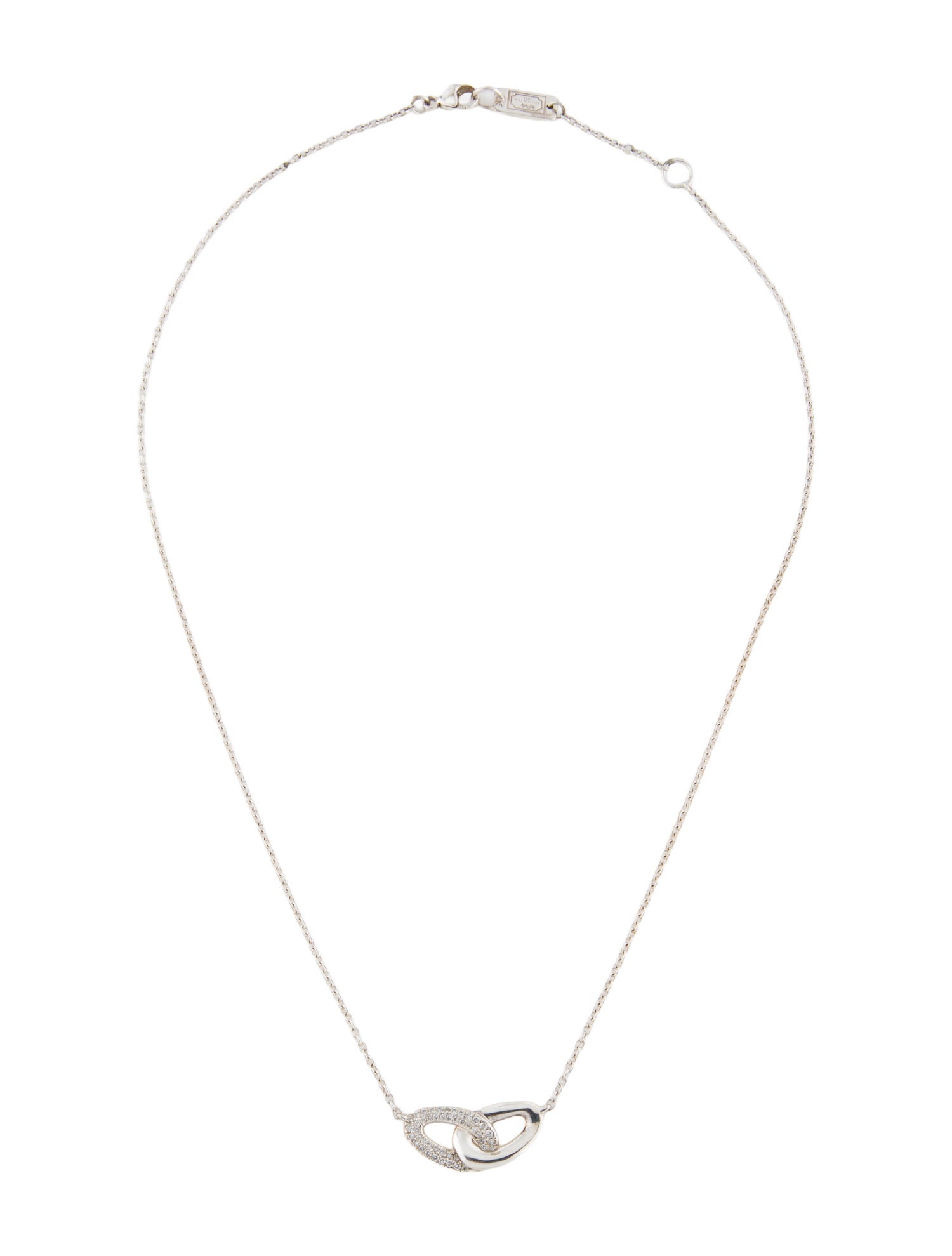 Ippolita Diamond Cherish Interlocking Link Pendant Necklace