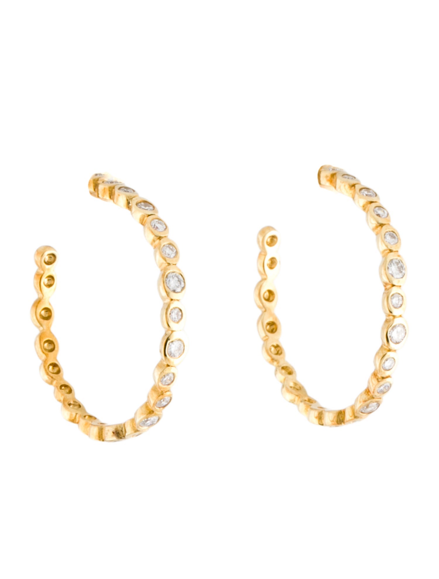 Ippolita 18K Diamond Stardust Starlet Hoop Earrings