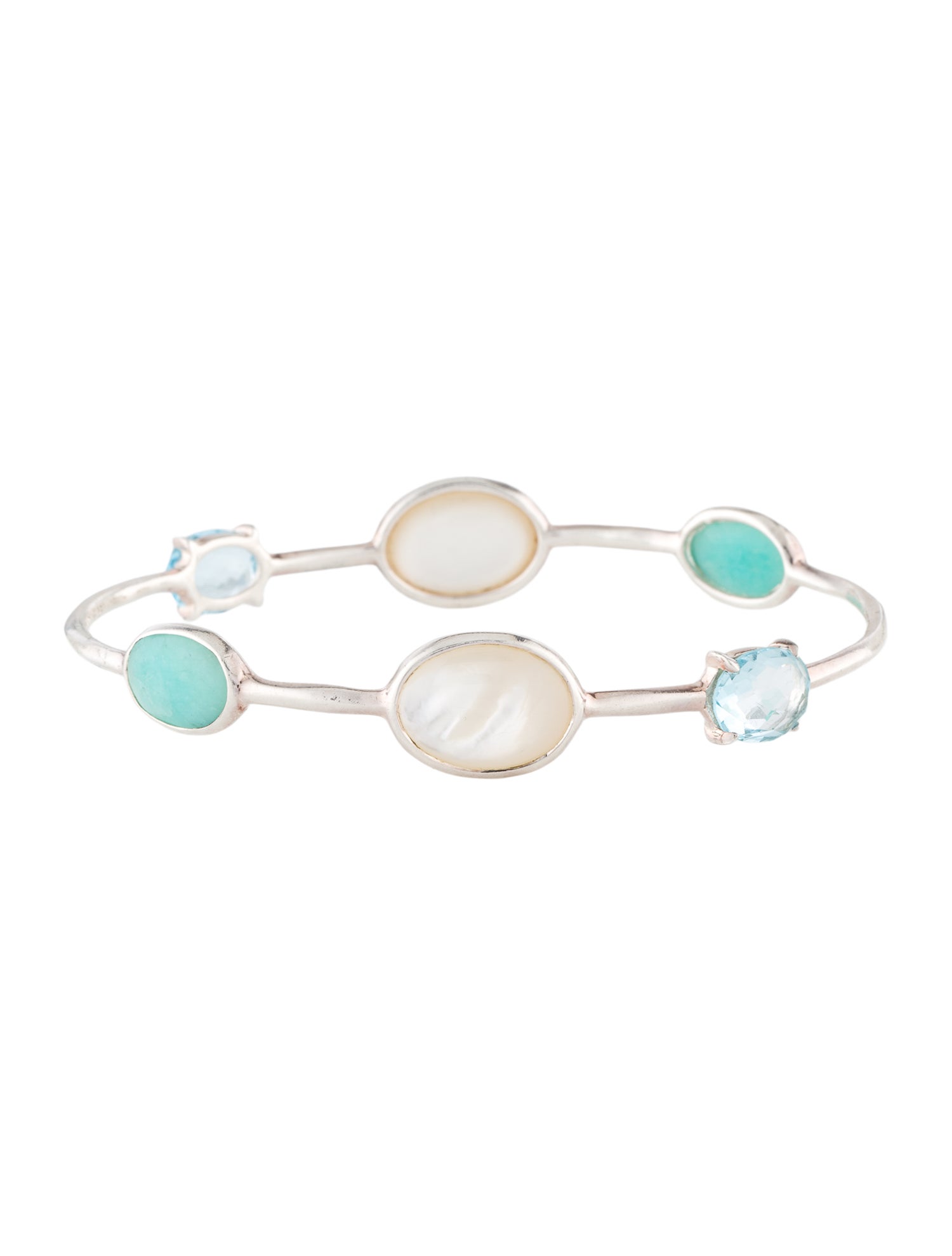 Ippolita Mother of Pearl Multistone Luce 6-Stone Bangle Bracelet