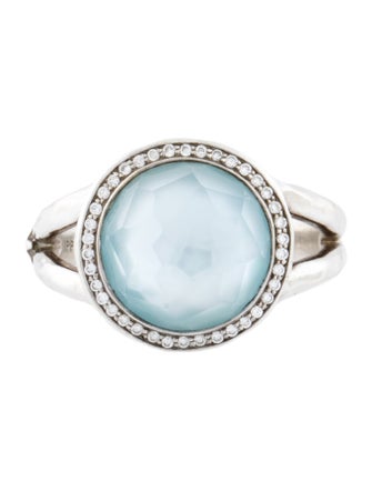 Ippolita Mother of Pearl & Topaz Doublet & Diamond Lollipop Cocktail Ring