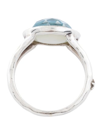 Ippolita Mother of Pearl & Topaz Doublet & Diamond Lollipop Cocktail Ring