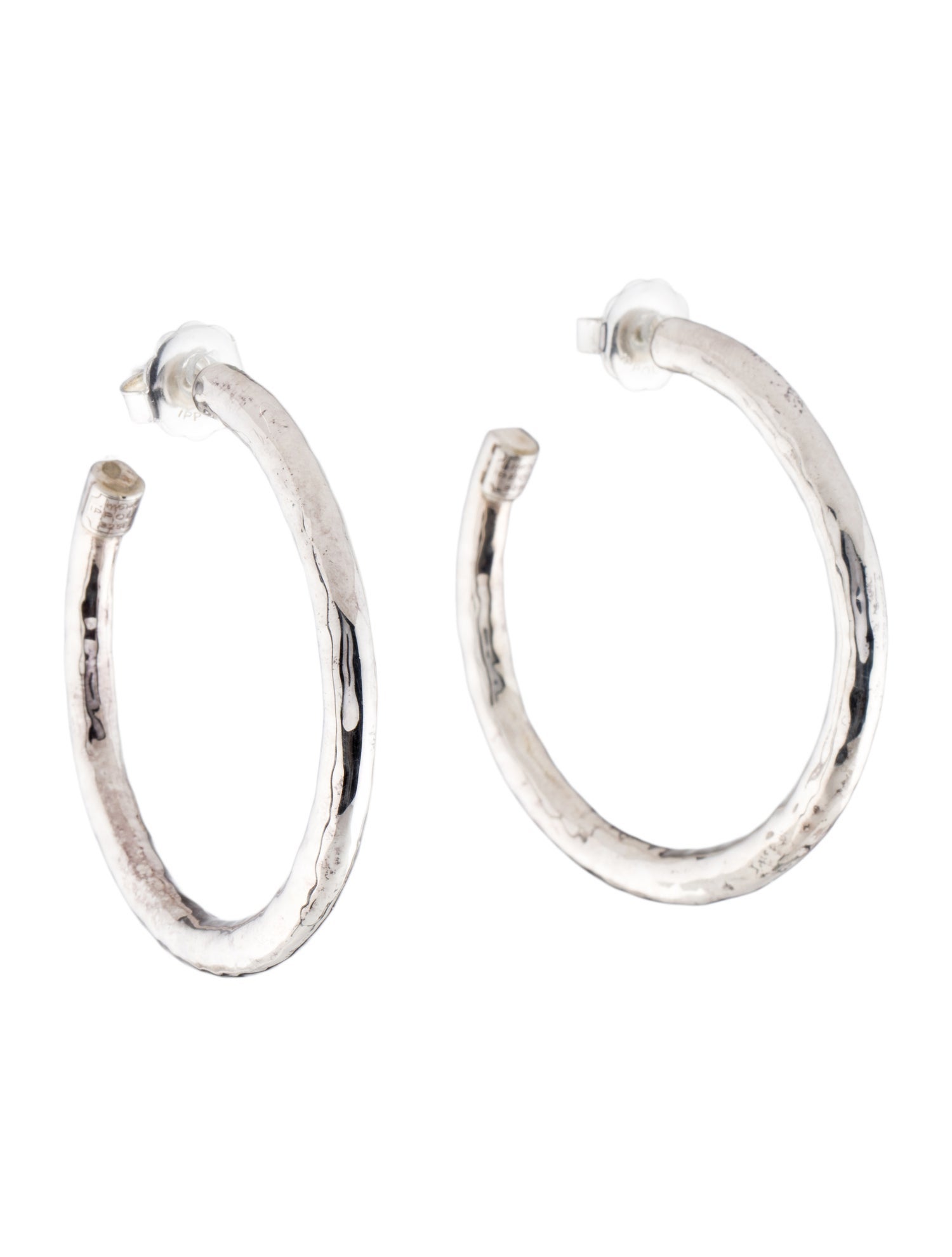 Ippolita Medium Hammered Hoop Earrings