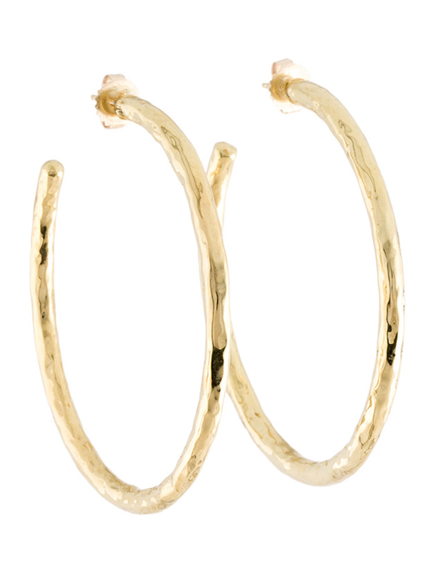 Ippolita 18K Classico Hammered Large Hoop Earrings