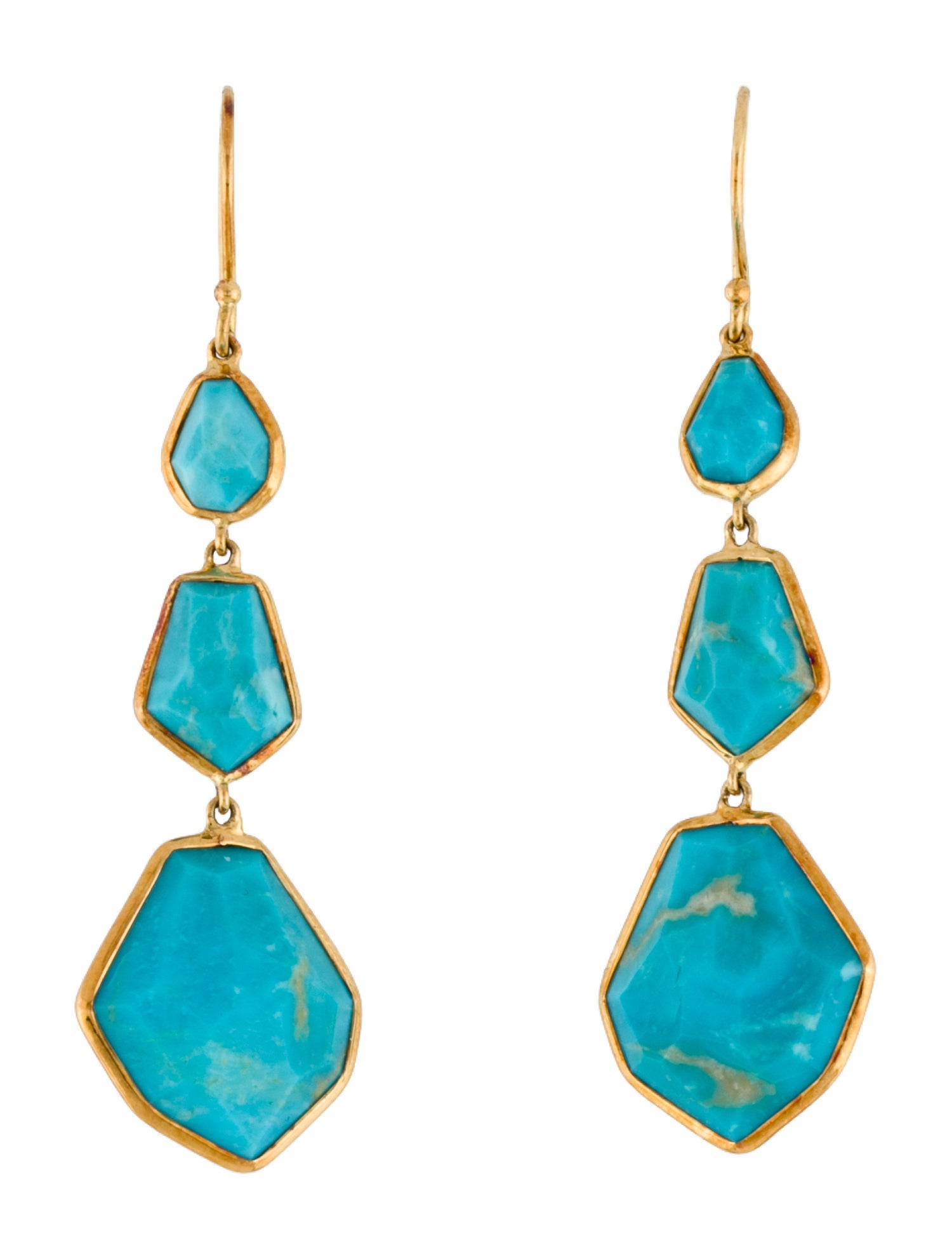 Ippolita 18K Turquoise Rock Candy Triple Drop Earrings