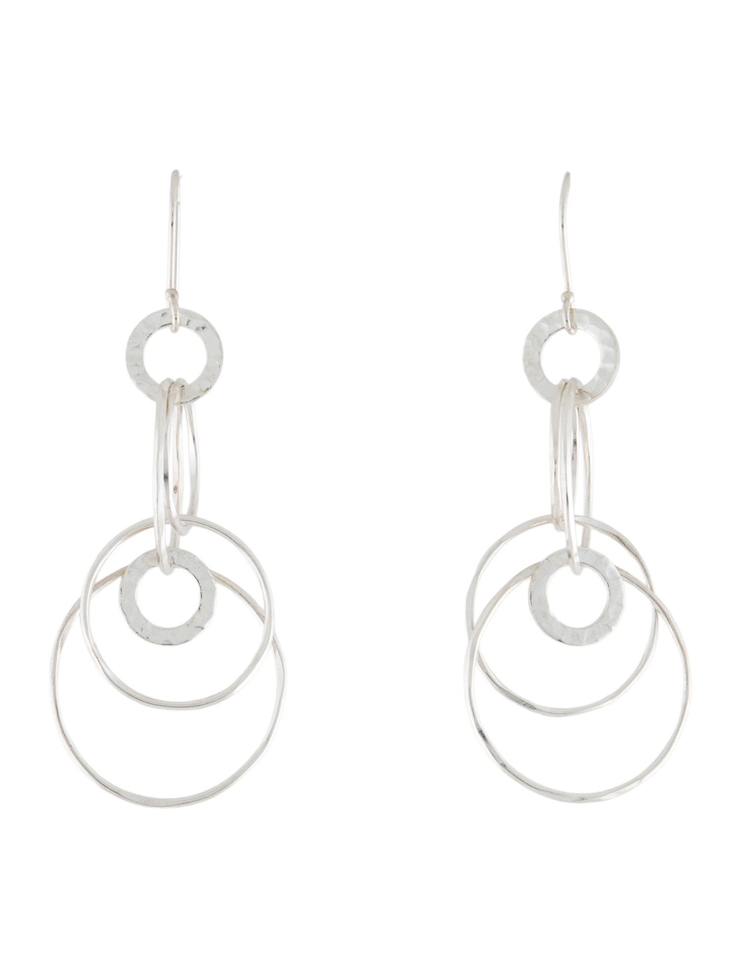 Ippolita Hammered Interconnected Circle Drop Earrings