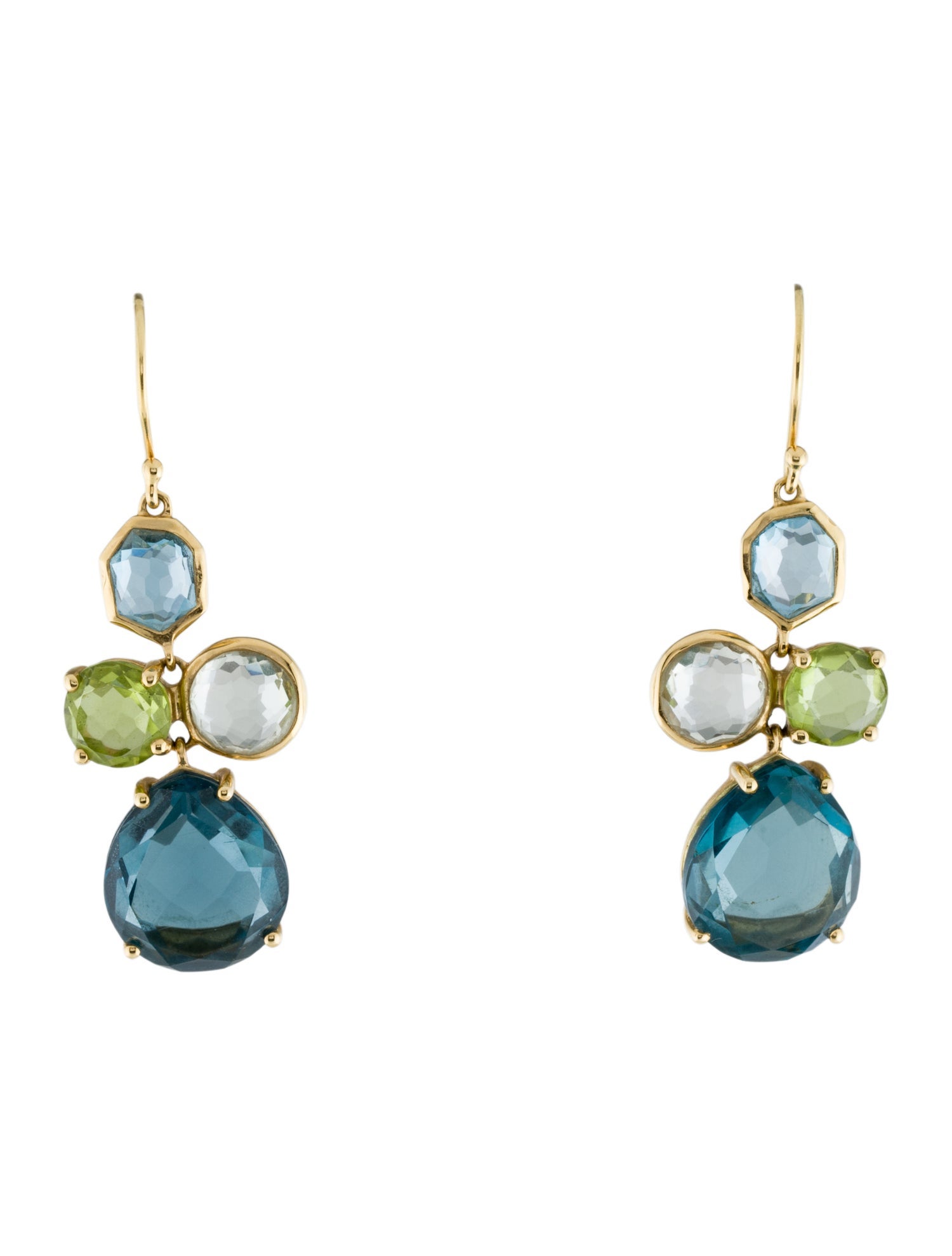 Ippolita 18K Multistone Cluster Drop Earrings