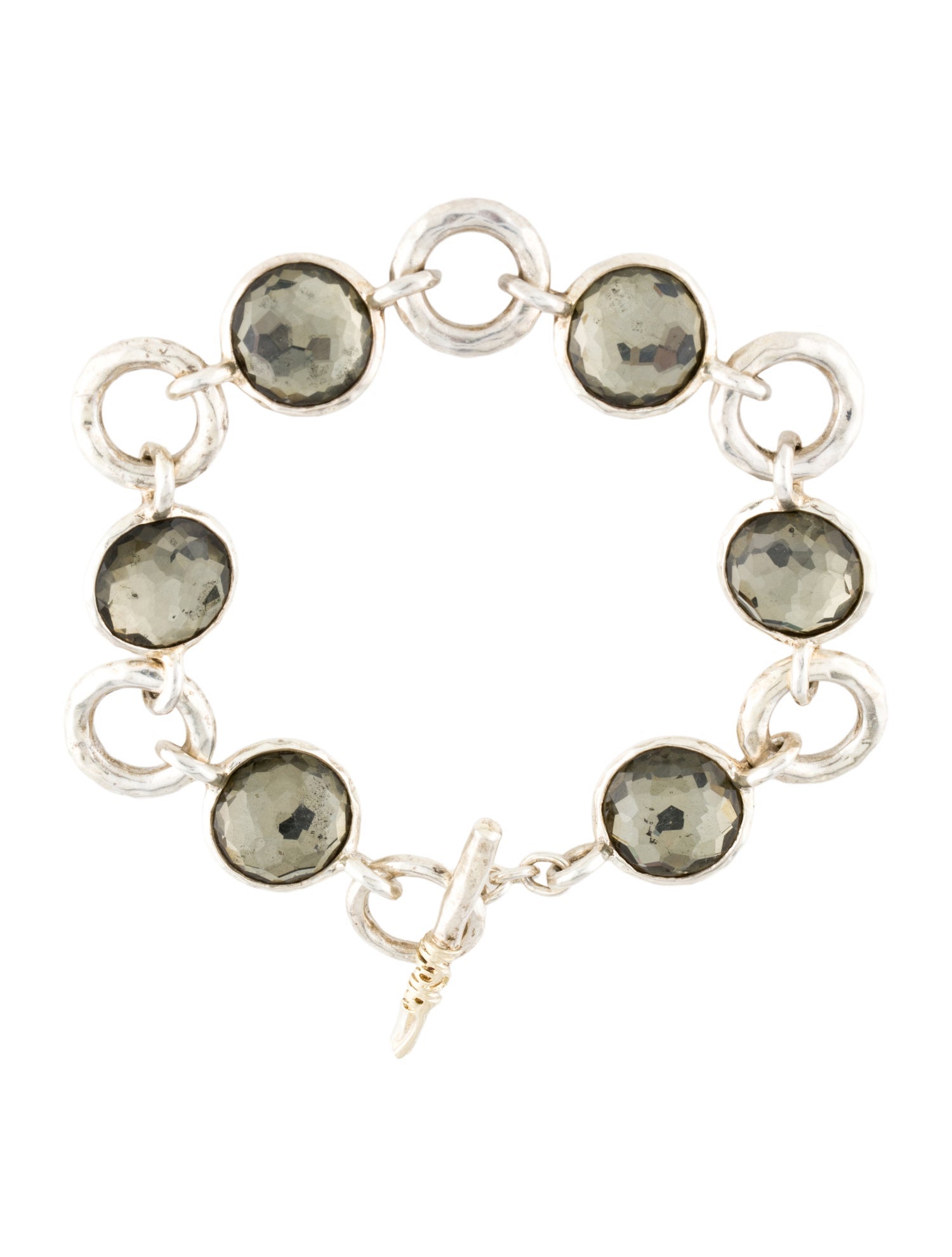 Ippolita Quartz & Pyrite Doublet 6-Stone Link Bracelet