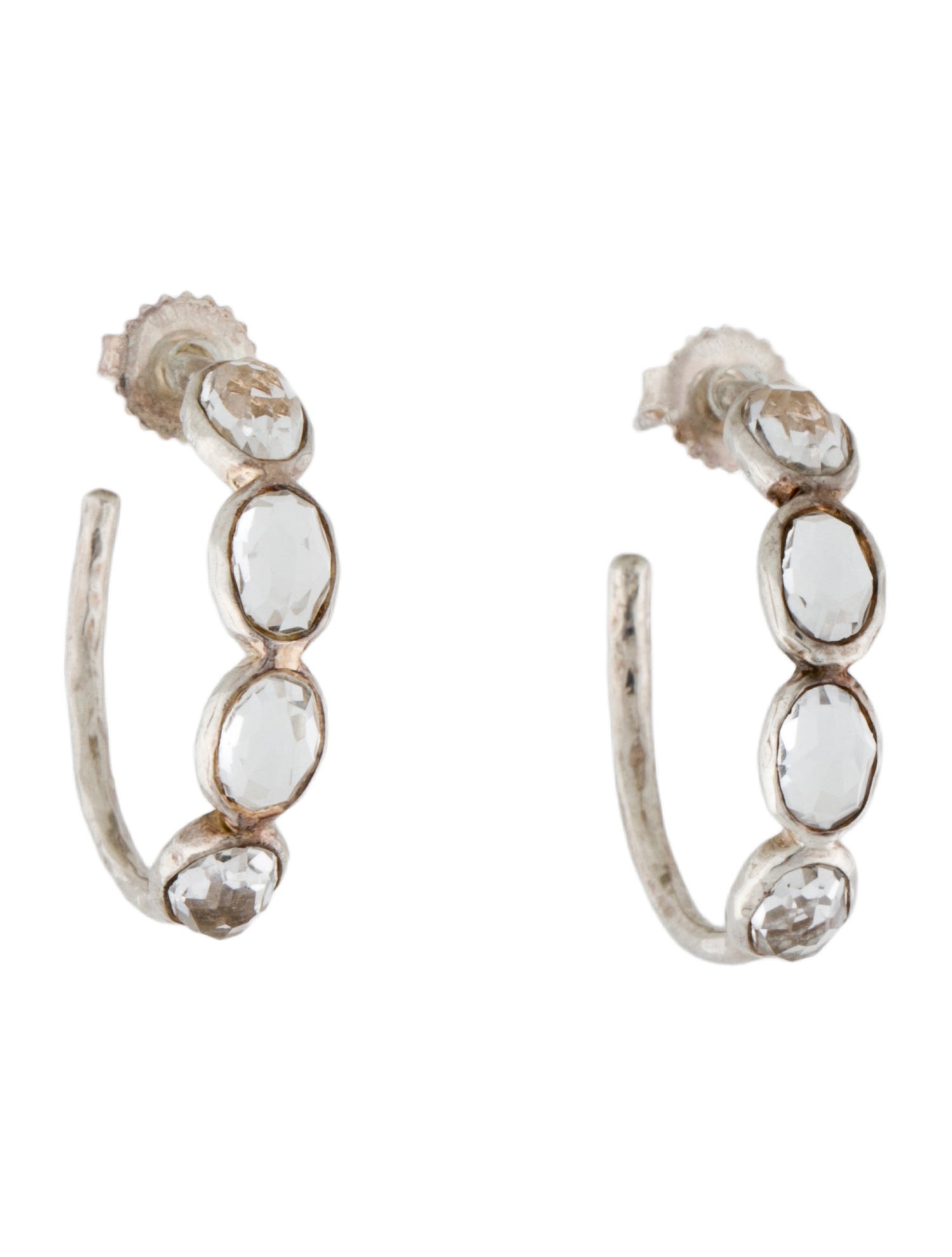 Ippolita Quartz Four Stone Hoop Earrings