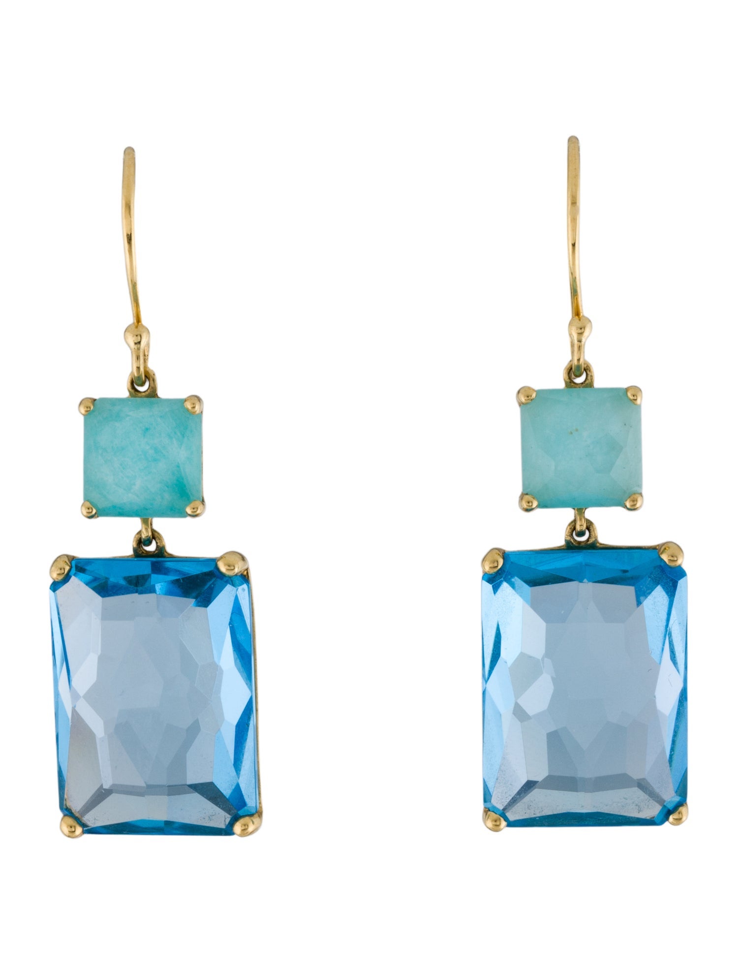 Ippolita 18K Topaz & Quartz Amazonite Drop Earrings