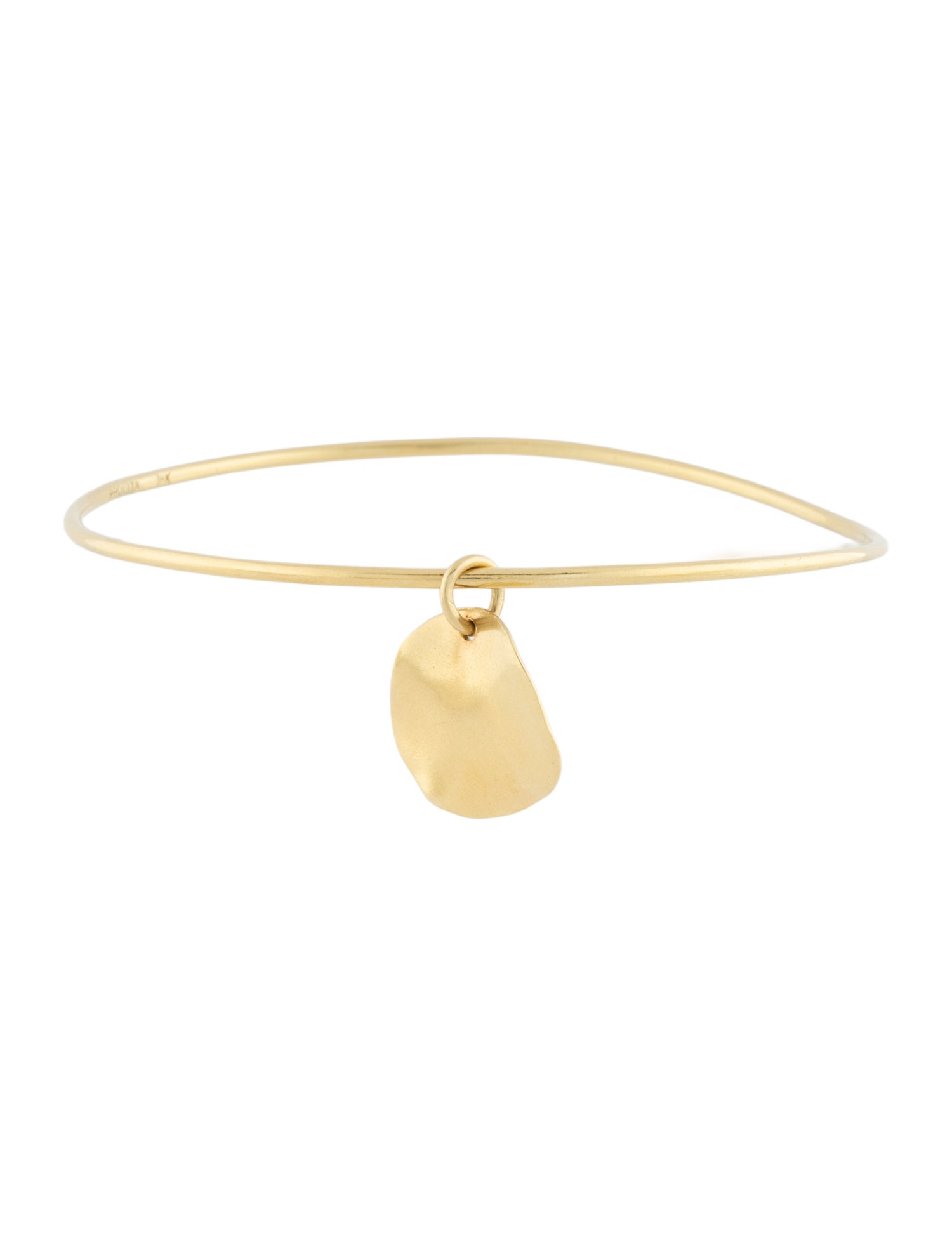 Ippolita 18K Hammered Disc Charm Bangle Bracelet