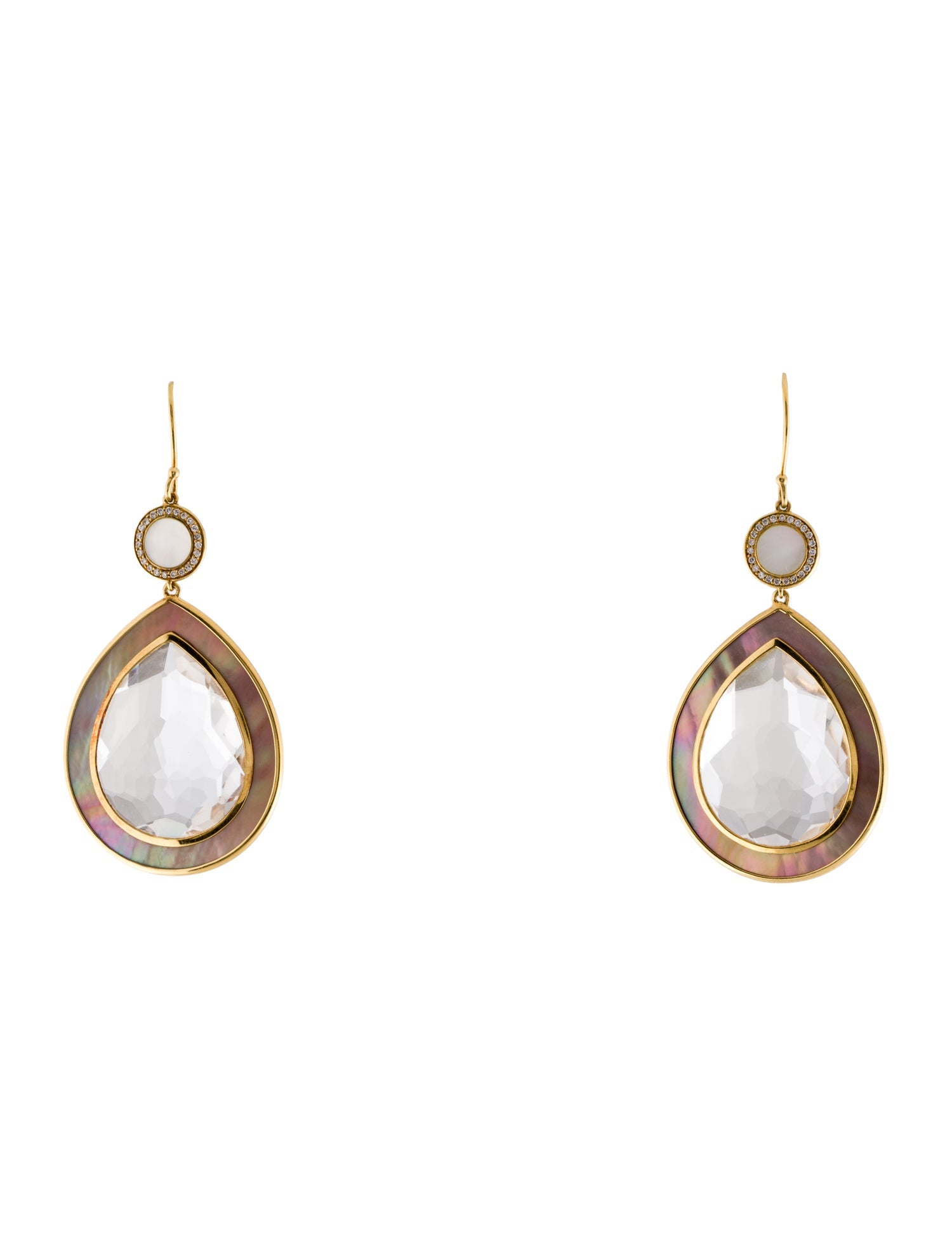 Ippolita 18K Mother Of Pearl, Quartz & Diamond Drop Earrings