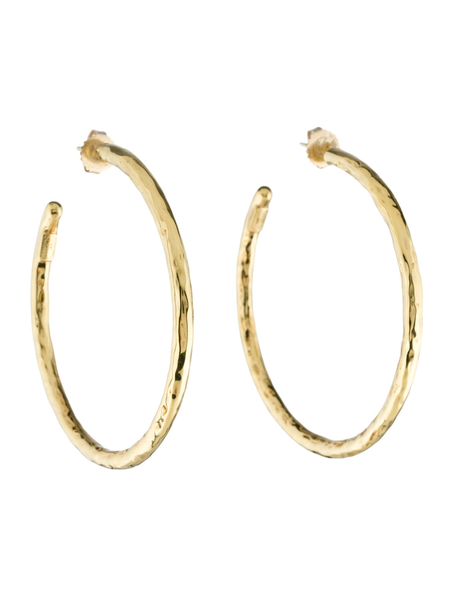 Ippolita 18K Classico Hammered Large Hoop Earrings