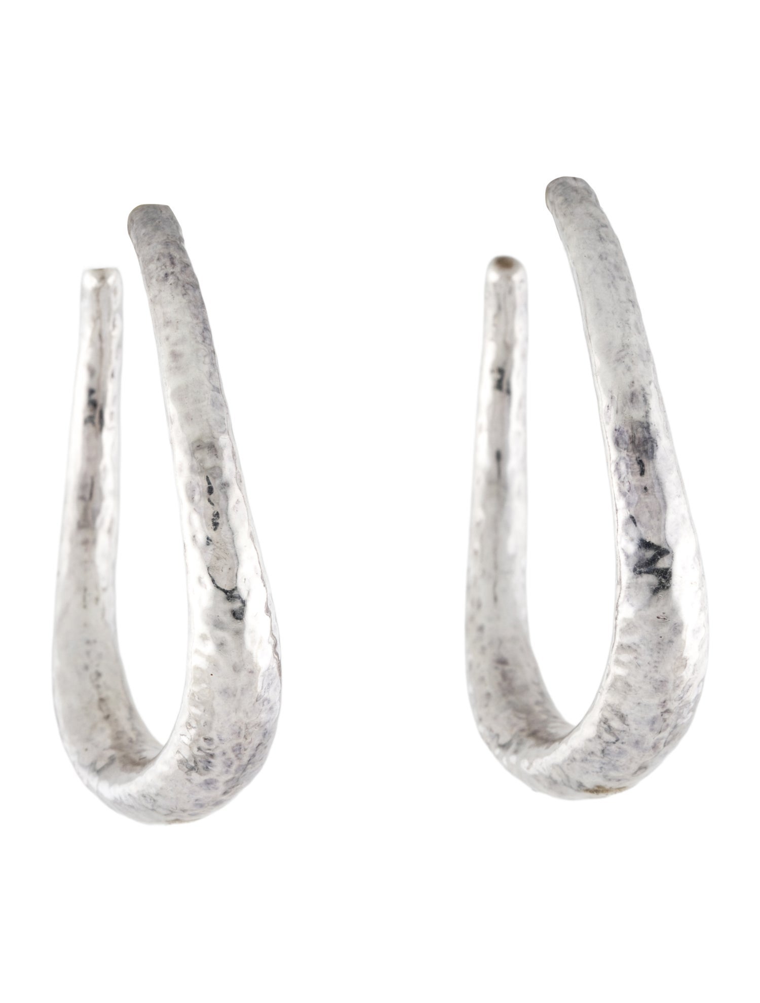 Ippolita Wavy Hammered Hoop Earrings