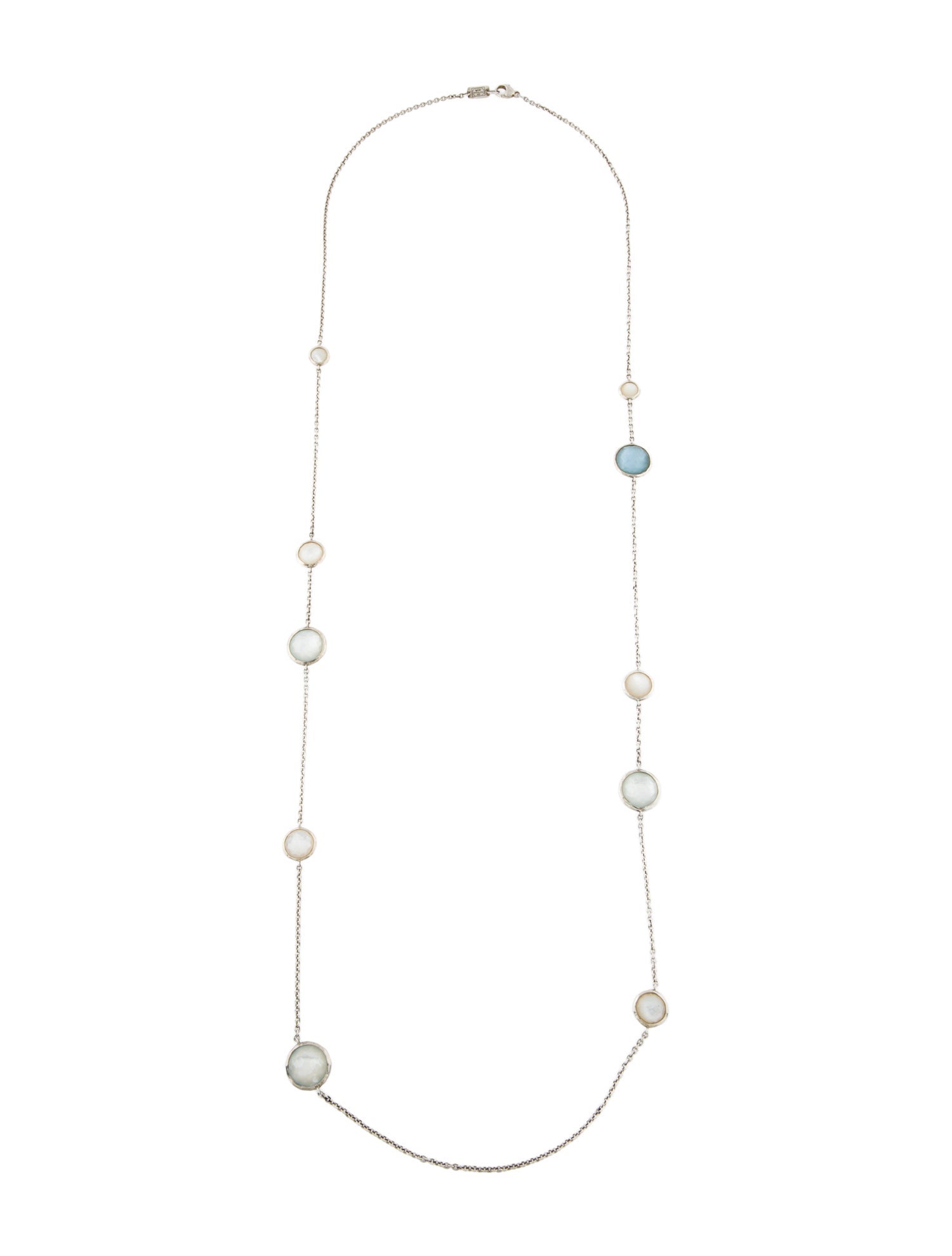 Ippolita Mother of Pearl & Quartz Doublet Station Necklace