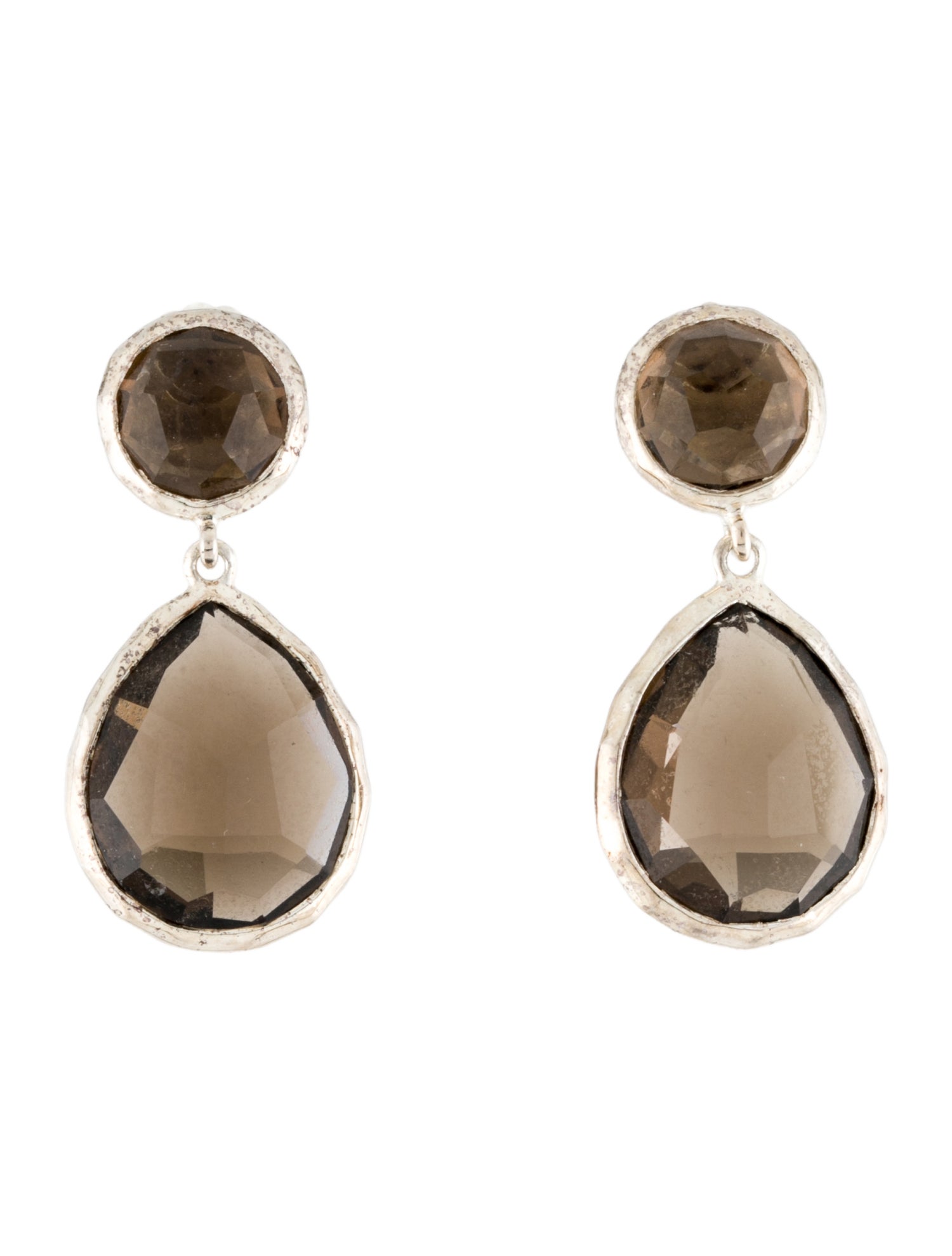 Ippolita Smoky Quartz 2-Stone Snowman Drop Earrings