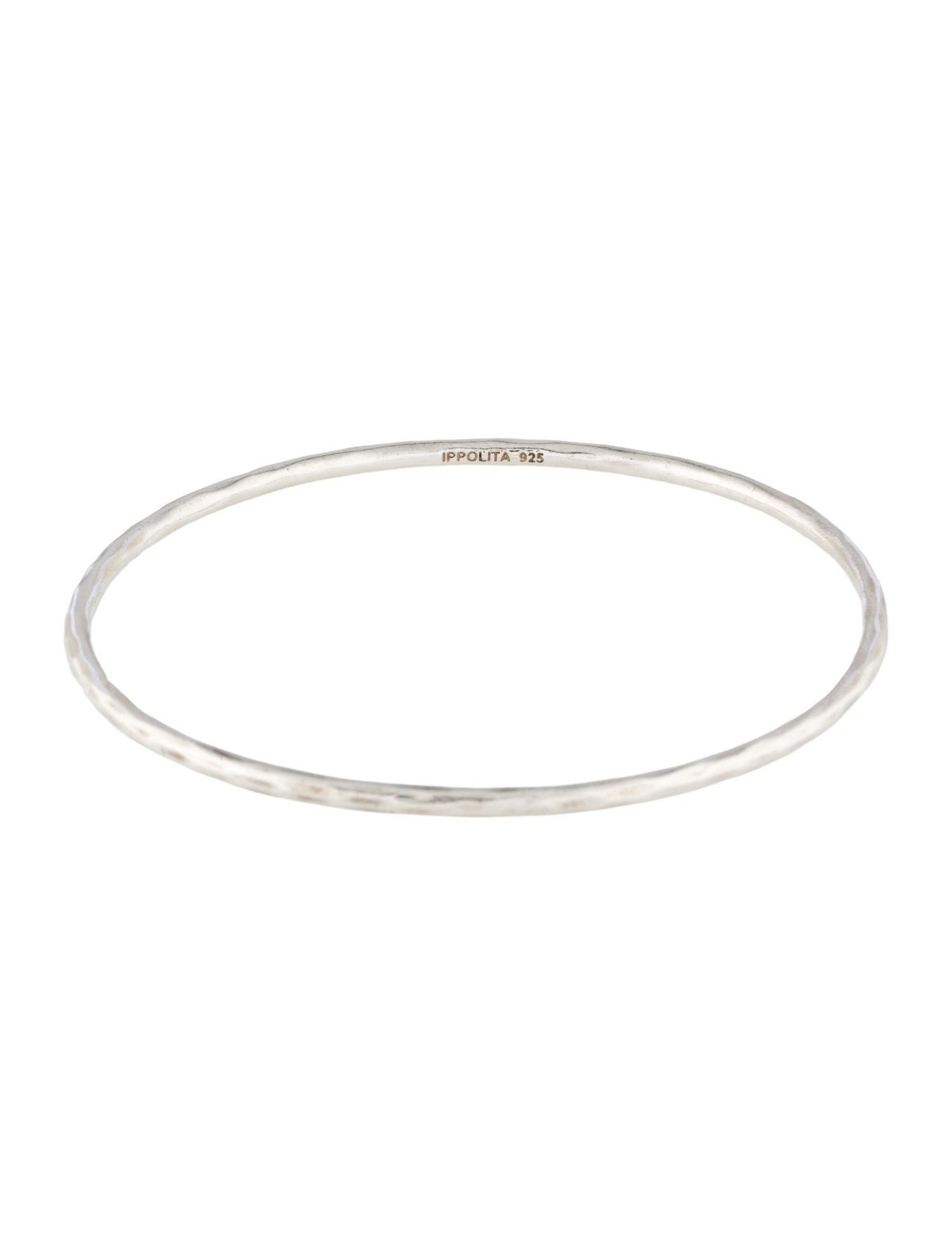 Ippolita Thin Hammered Bangle Bracelet