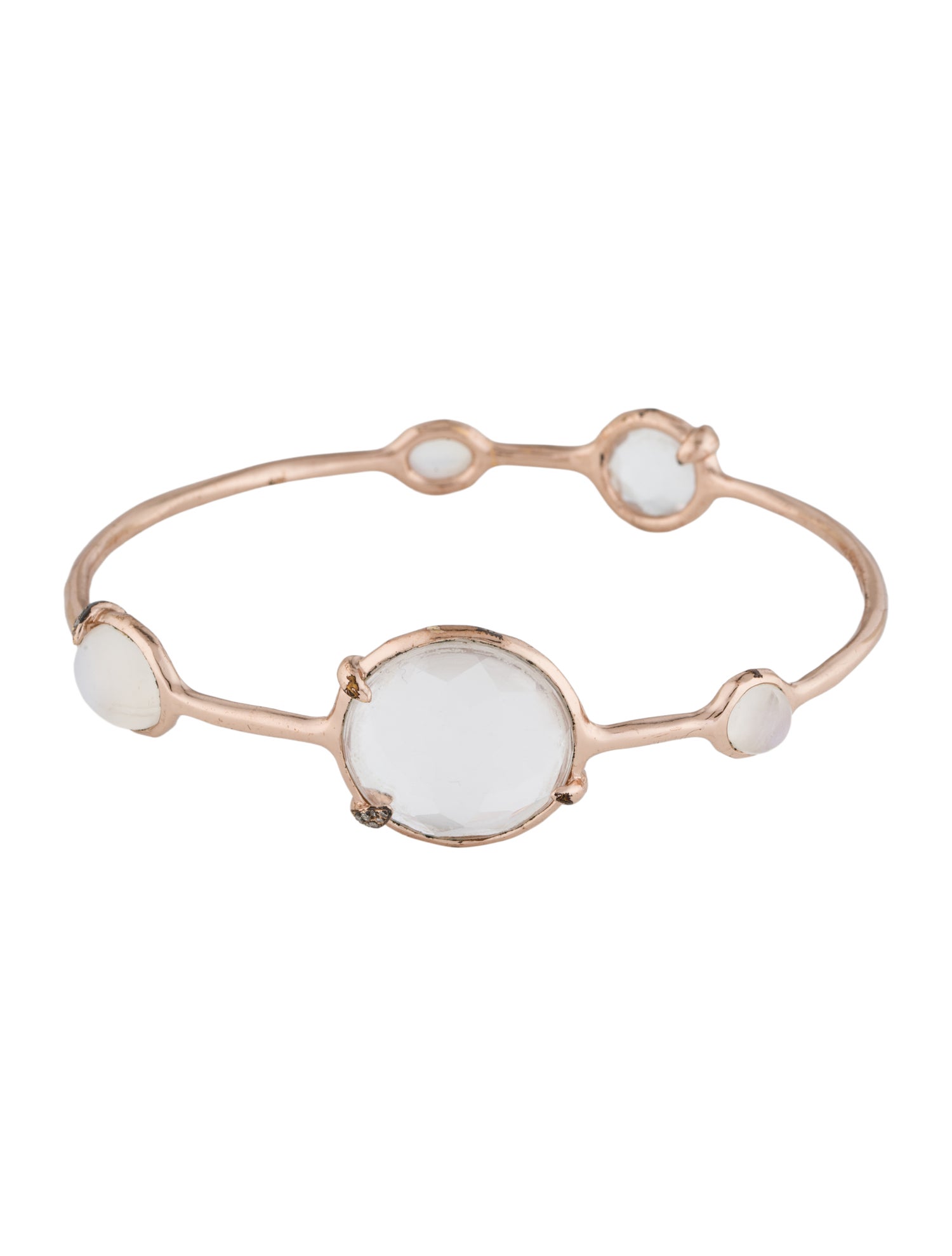 Ippolita Rosè Moonstone, Quartz & Diamond Bangle