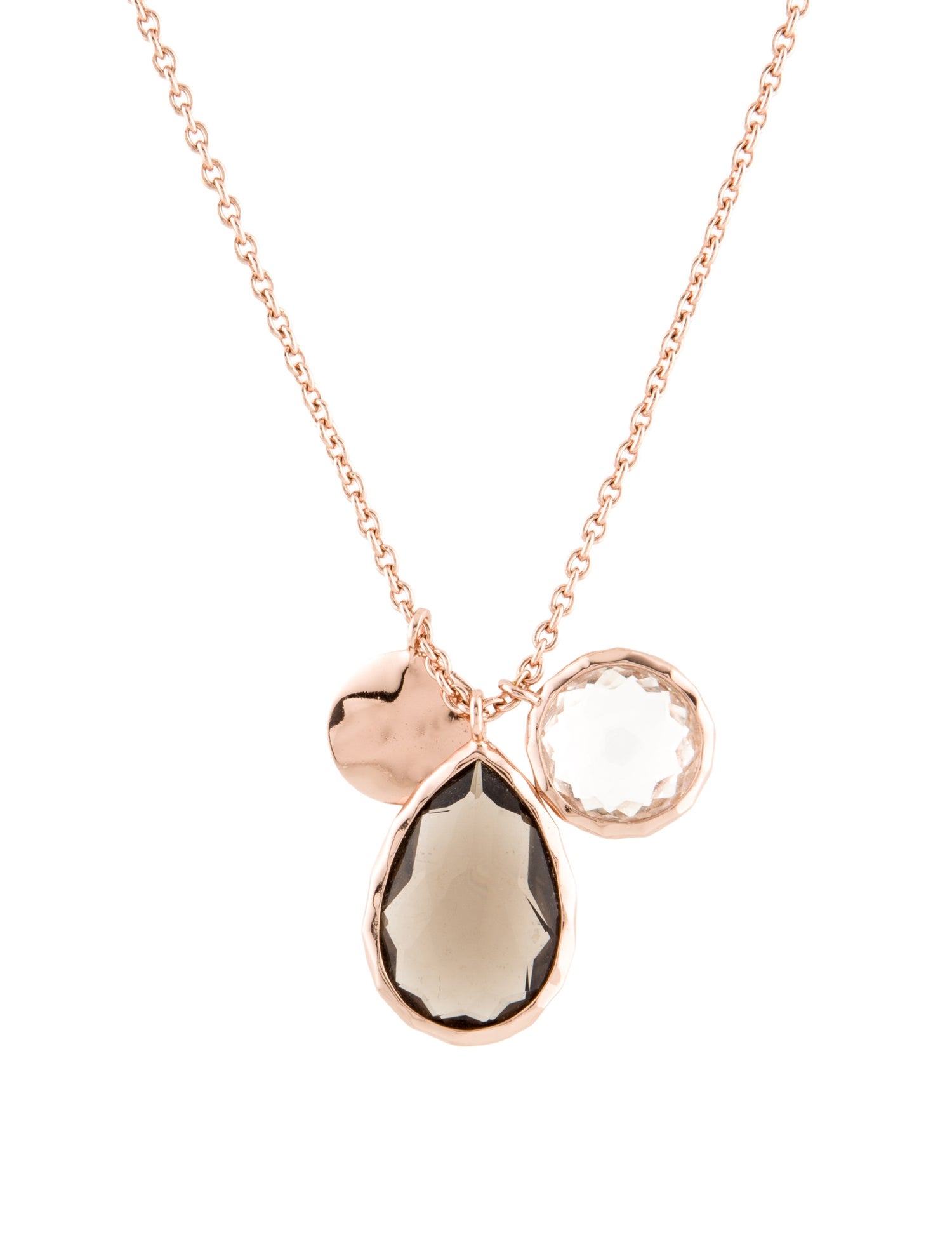 Ippolita Smoky Quartz & Rock Crystal Quartz Rosé Pendant Necklace