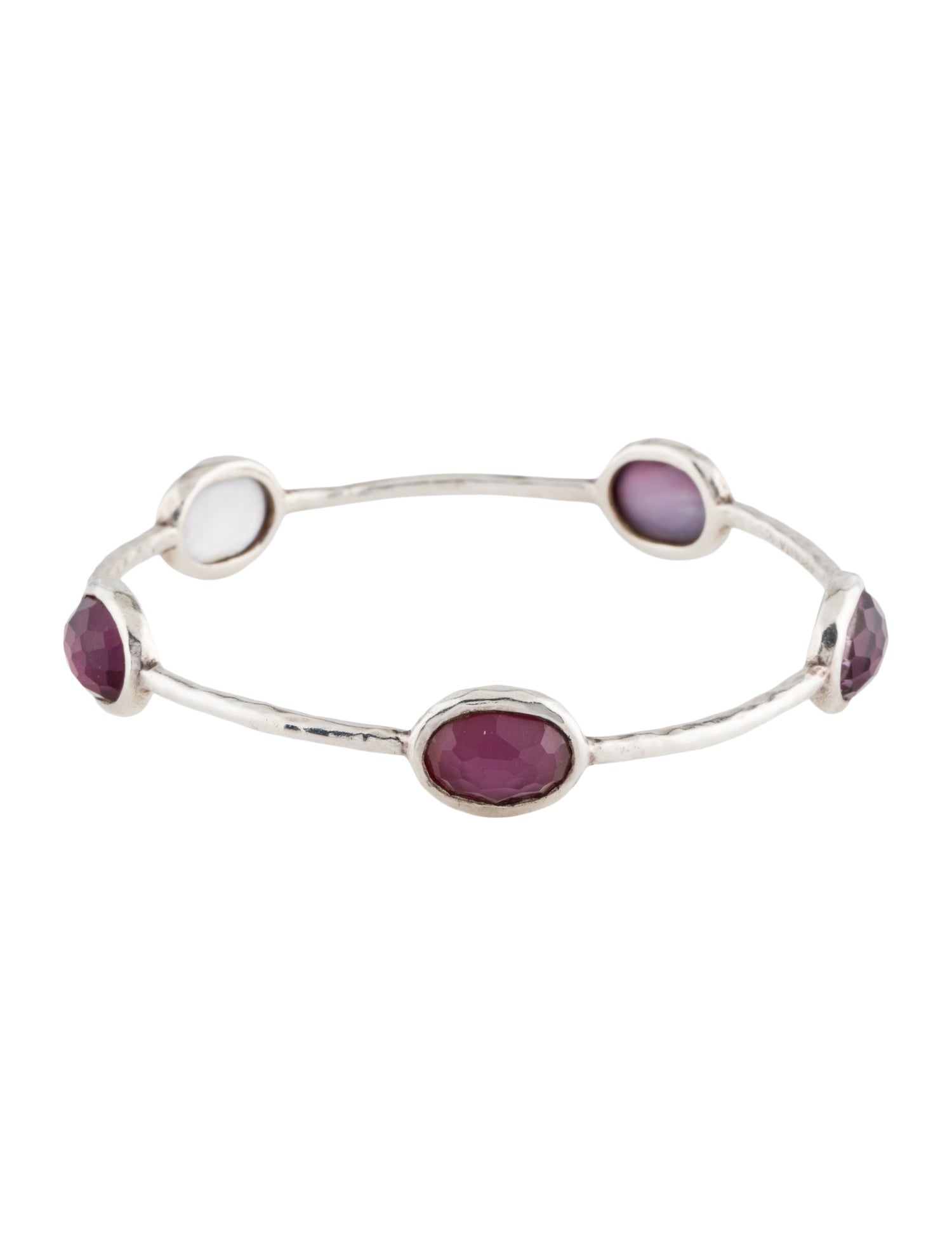 Ippolita Mother of Pearl & Quartz Triplet 5-Stone Bangle