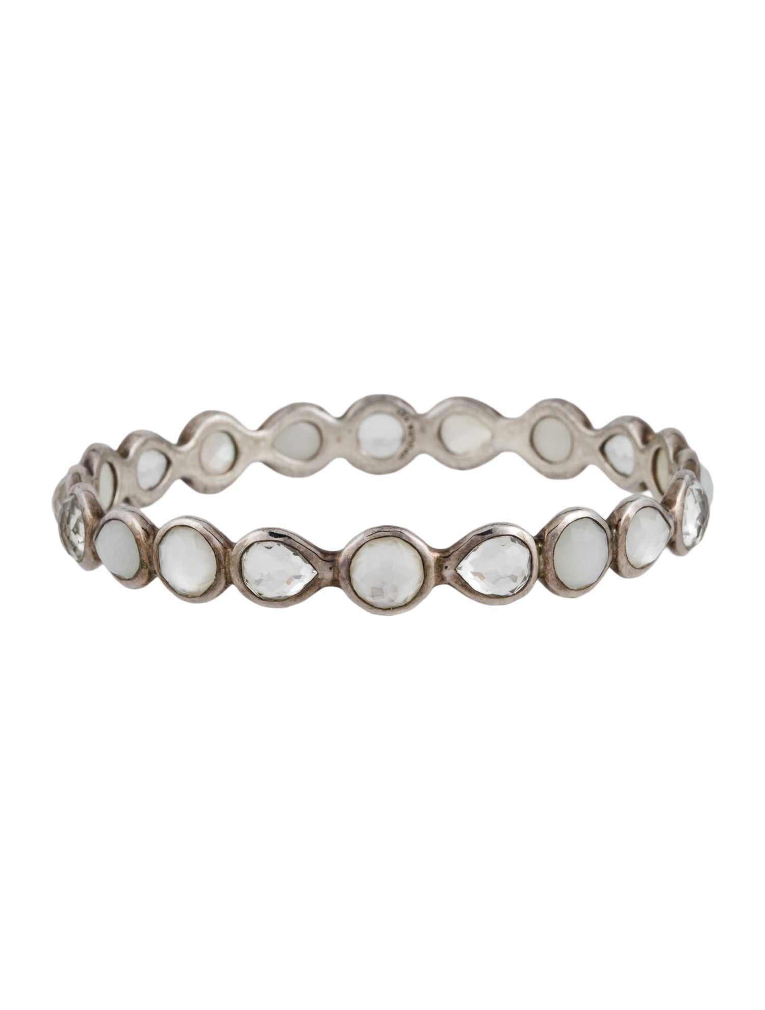 Ippolita Mother of pearl, Moonstone & Quartz Bangle Baracelet