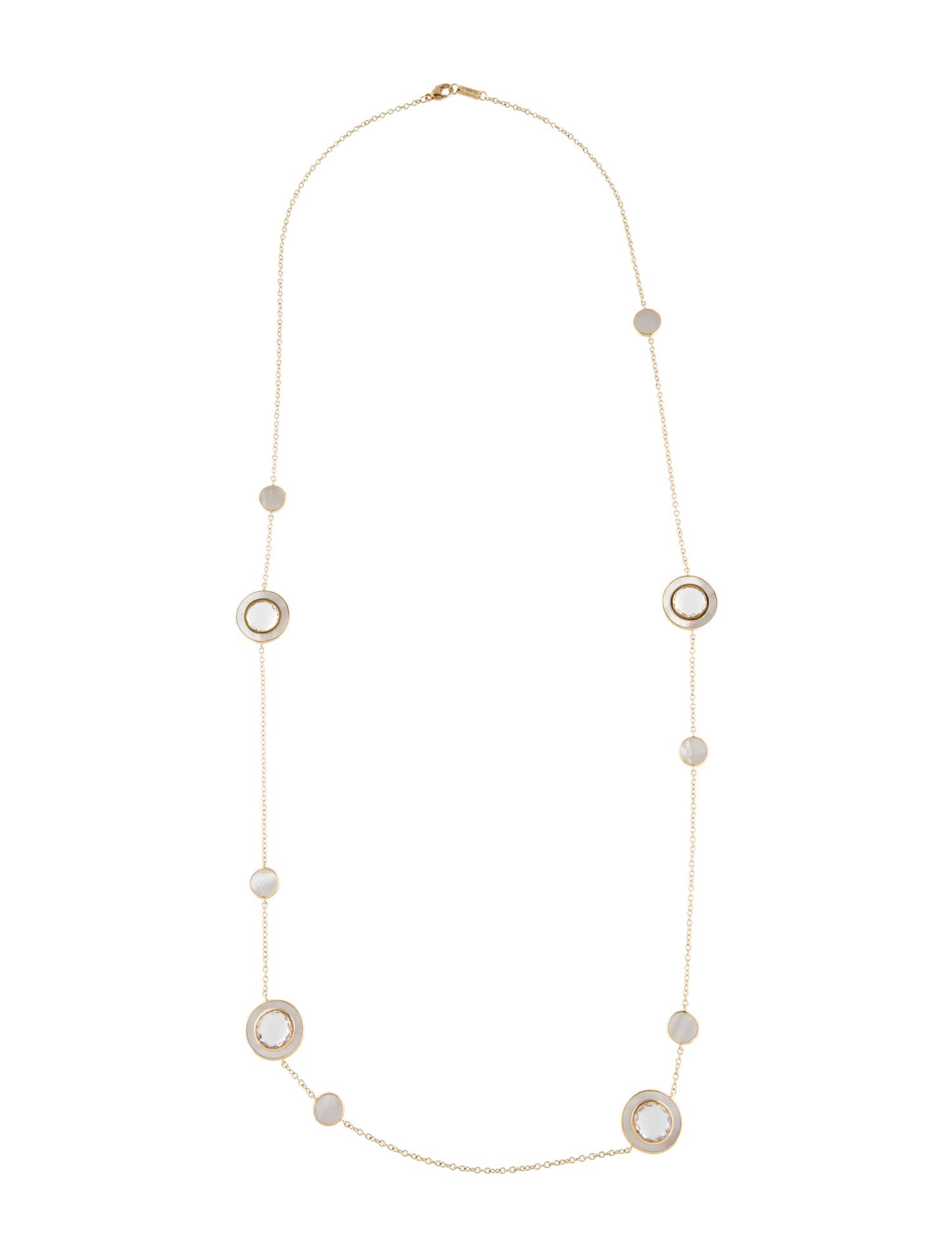 Ippolita 18K Mother of Pearl & Quartz Station Necklace
