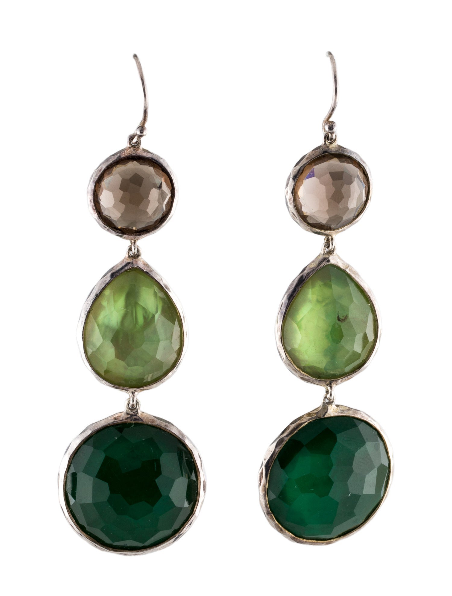 Ippolita Mother of Pearl & Quartz Doublet & Smoky Quartz Drop Earrings