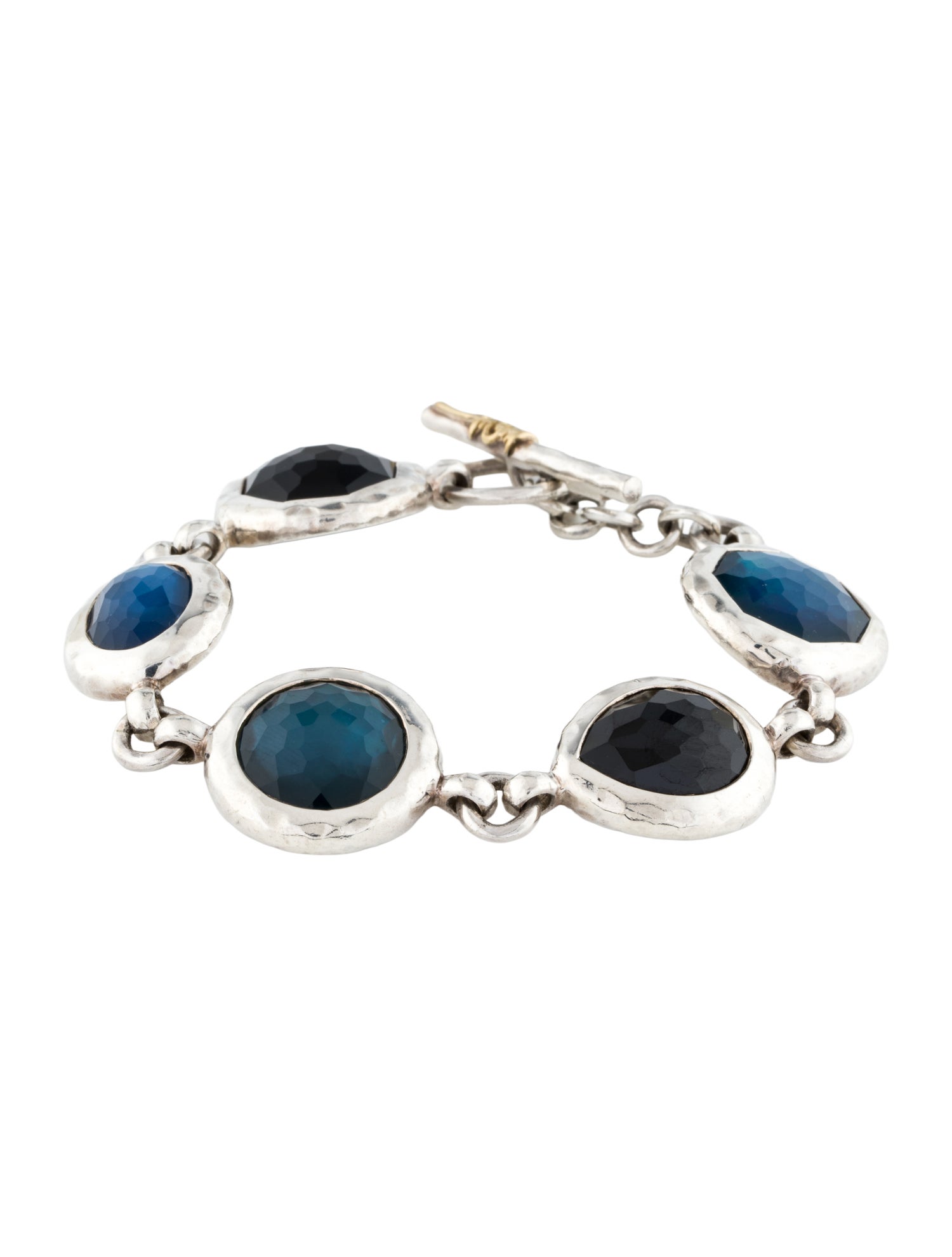 Ippolita Mother of Pearl, Onyx & Quartz Link Bracelet
