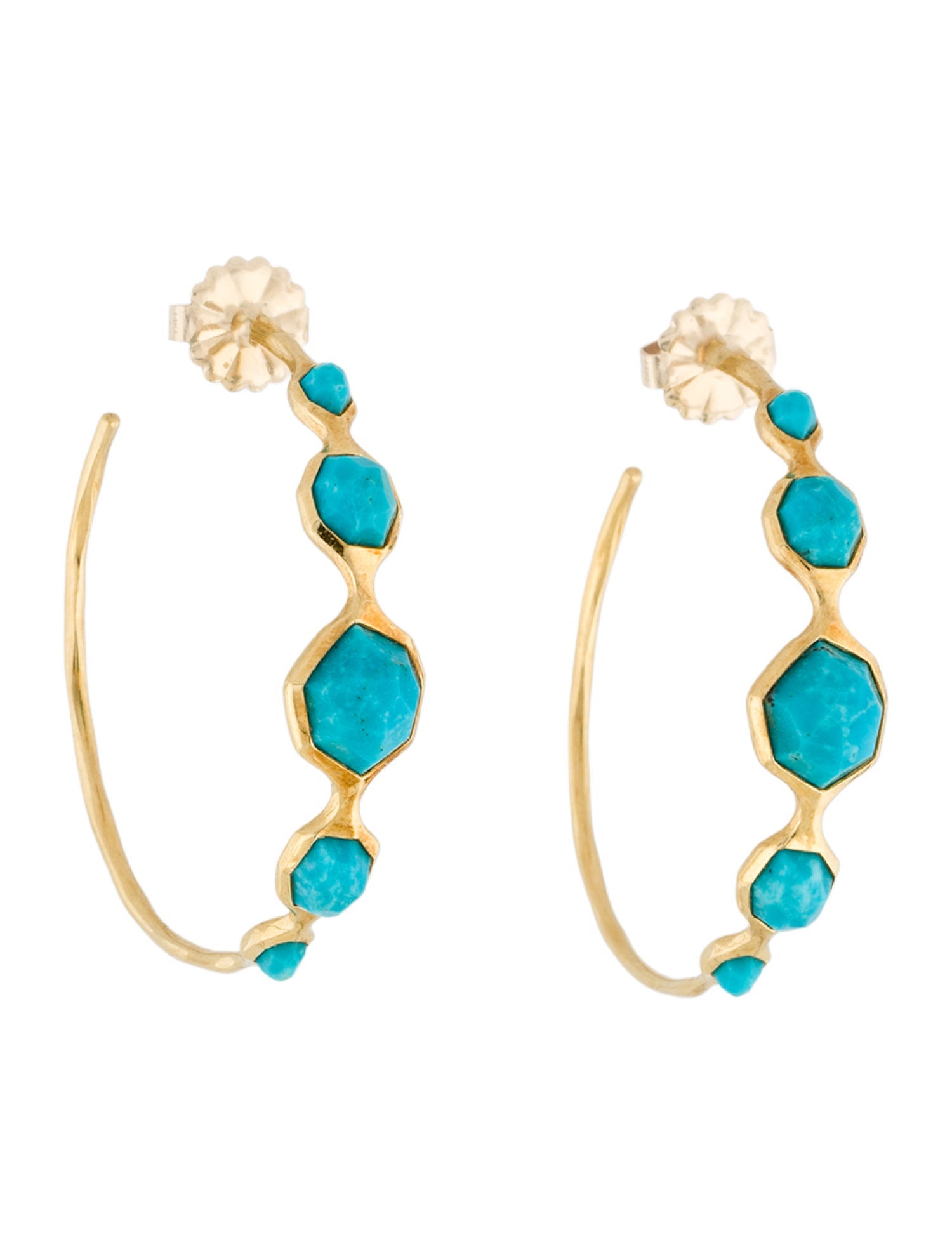 Ippolita 18K Turquoise Rock Candy Hoop Earrings