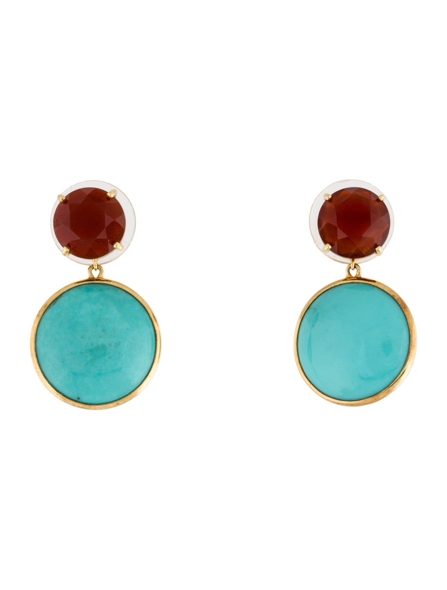 Ippolita 18K Turquoise & Carnelian Drop Earrings